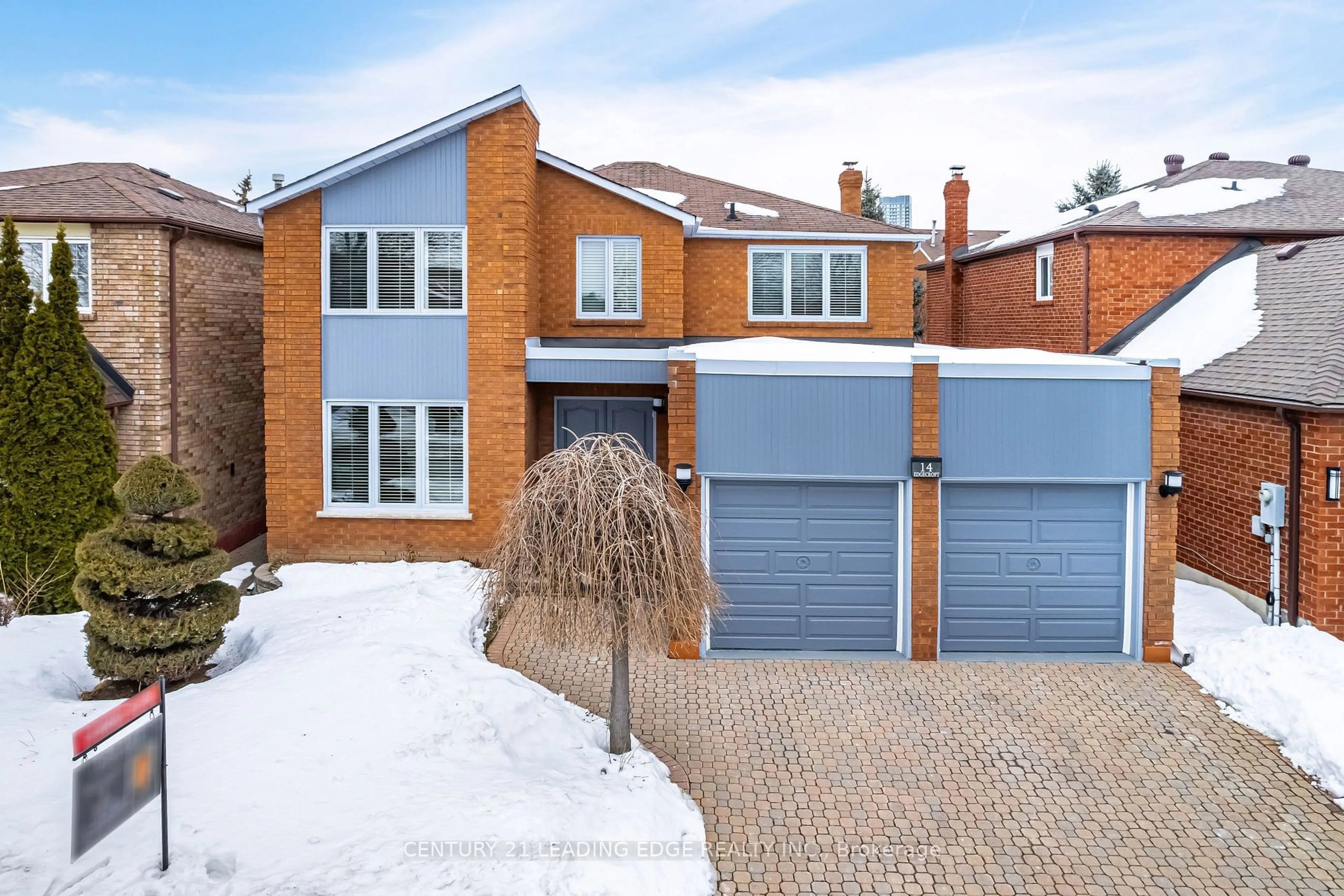 Home with brick exterior material, street for 14 Edgecroft Tr, Vaughan Ontario L4J 6N6