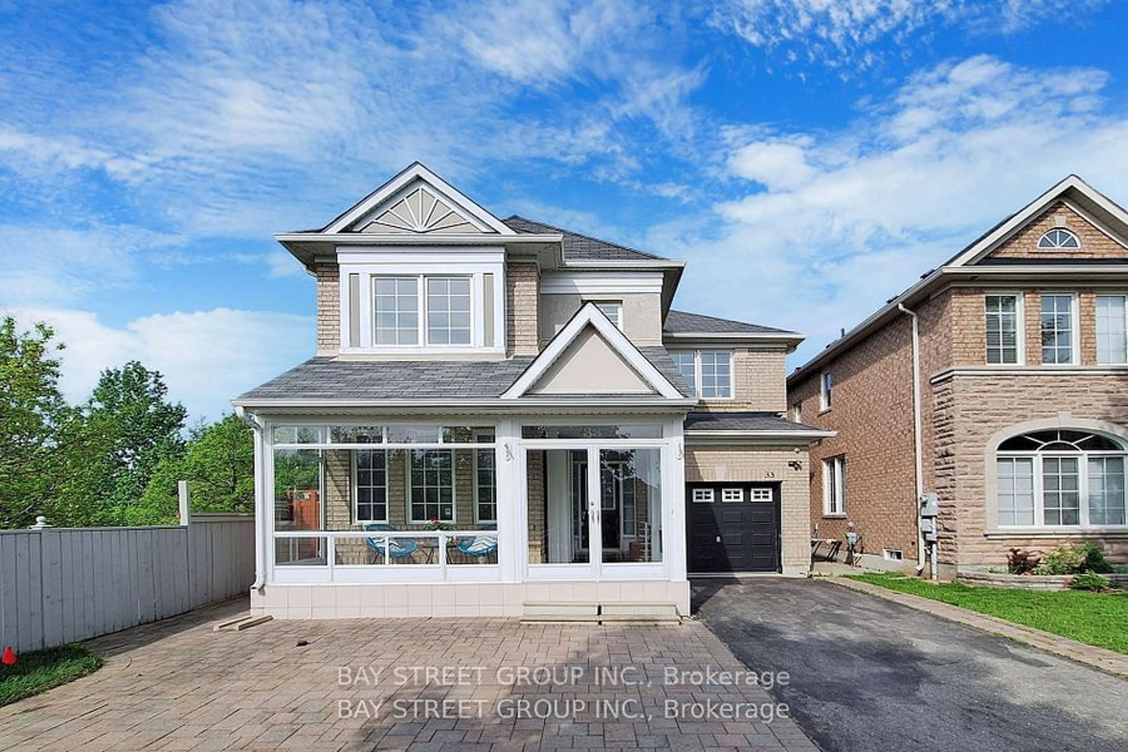 Home with brick exterior material, street for 33 Storybook Cres, Markham Ontario L6E 2B8