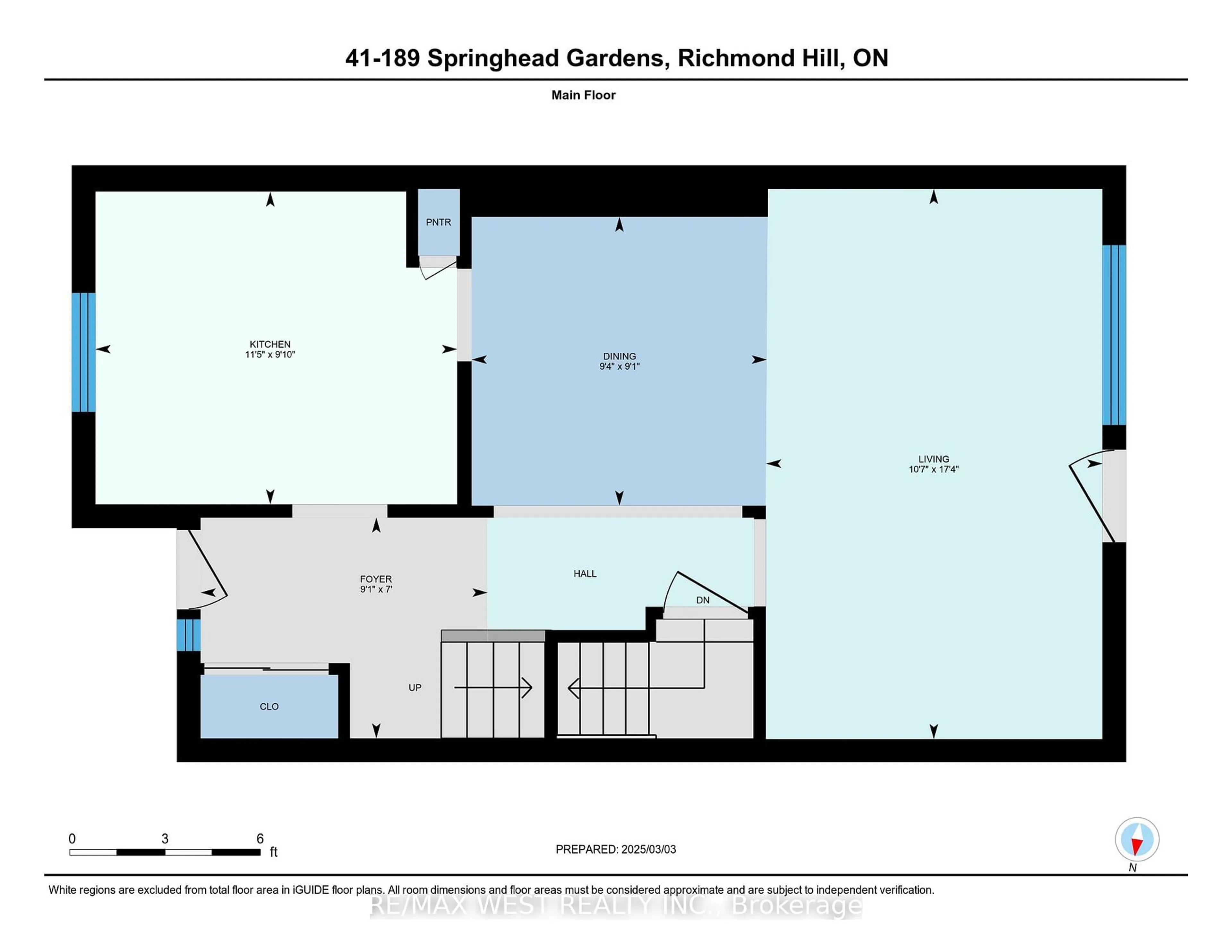 Floor plan for 189 Springhead Gdns #41, Richmond Hill Ontario L4C 5C7