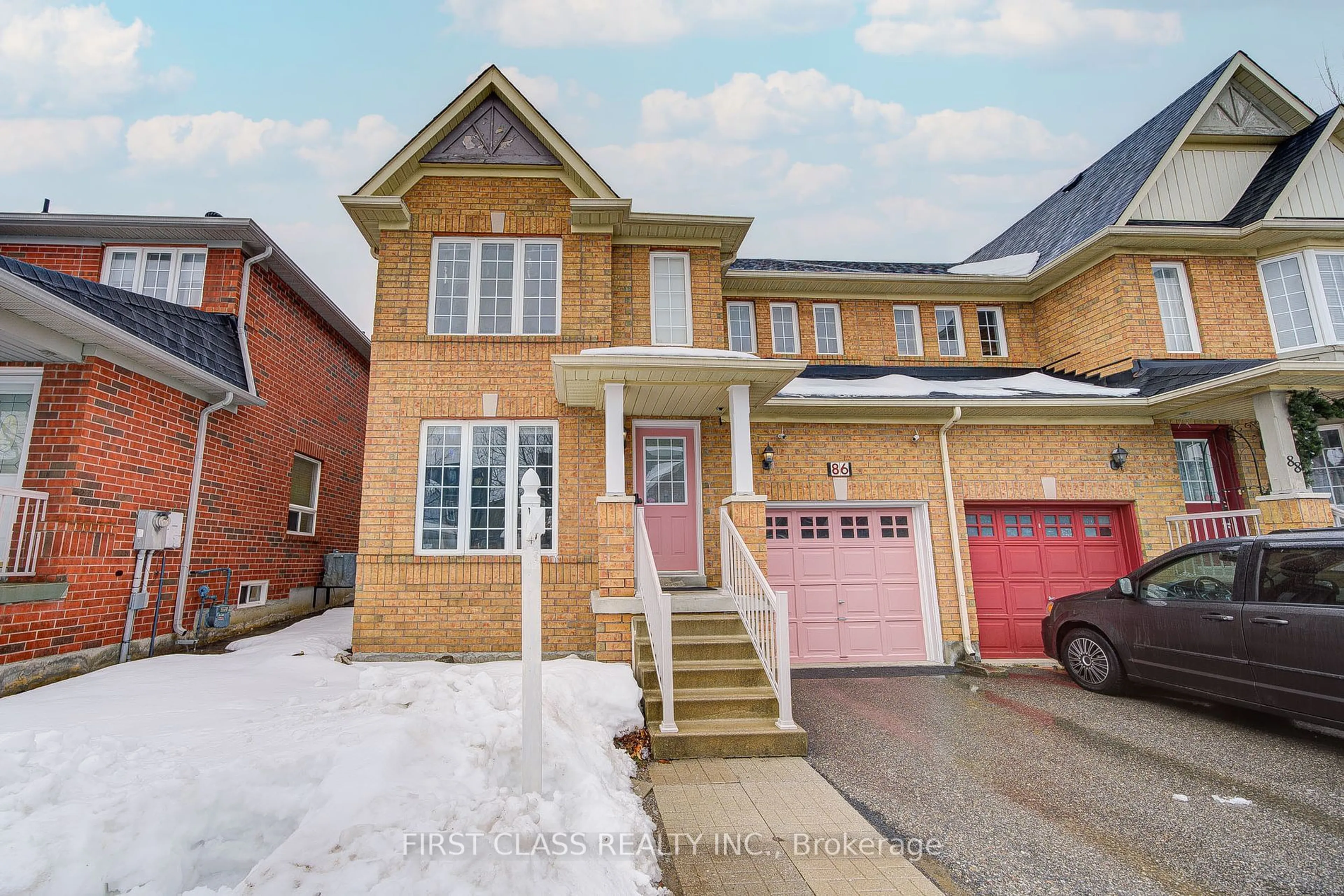 Home with brick exterior material, street for 86 Stotts Cres, Markham Ontario L6E 1T1