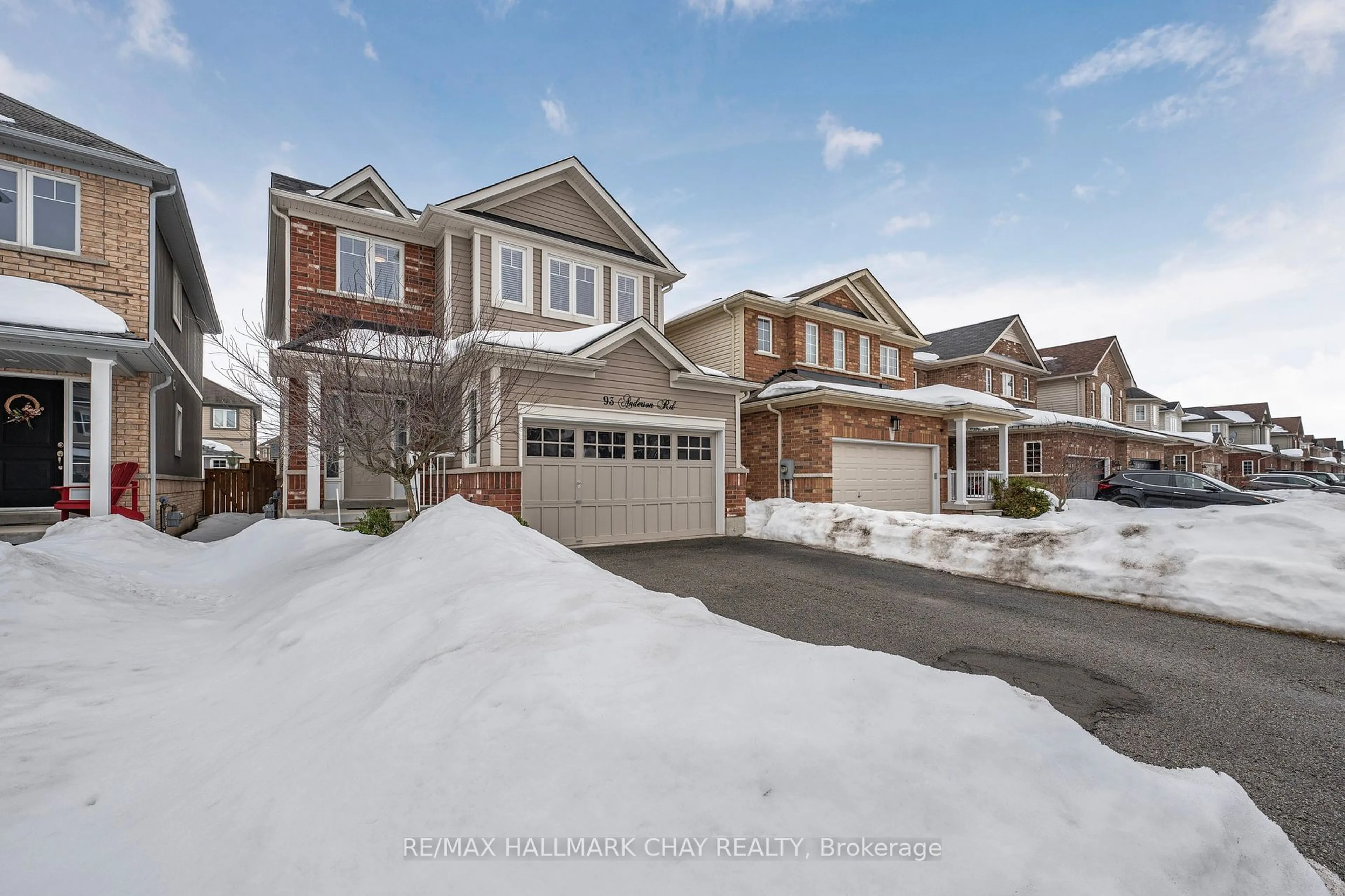 A pic from outside/outdoor area/front of a property/back of a property/a pic from drone, street for 93 Anderson Rd, New Tecumseth Ontario L9R 0B2