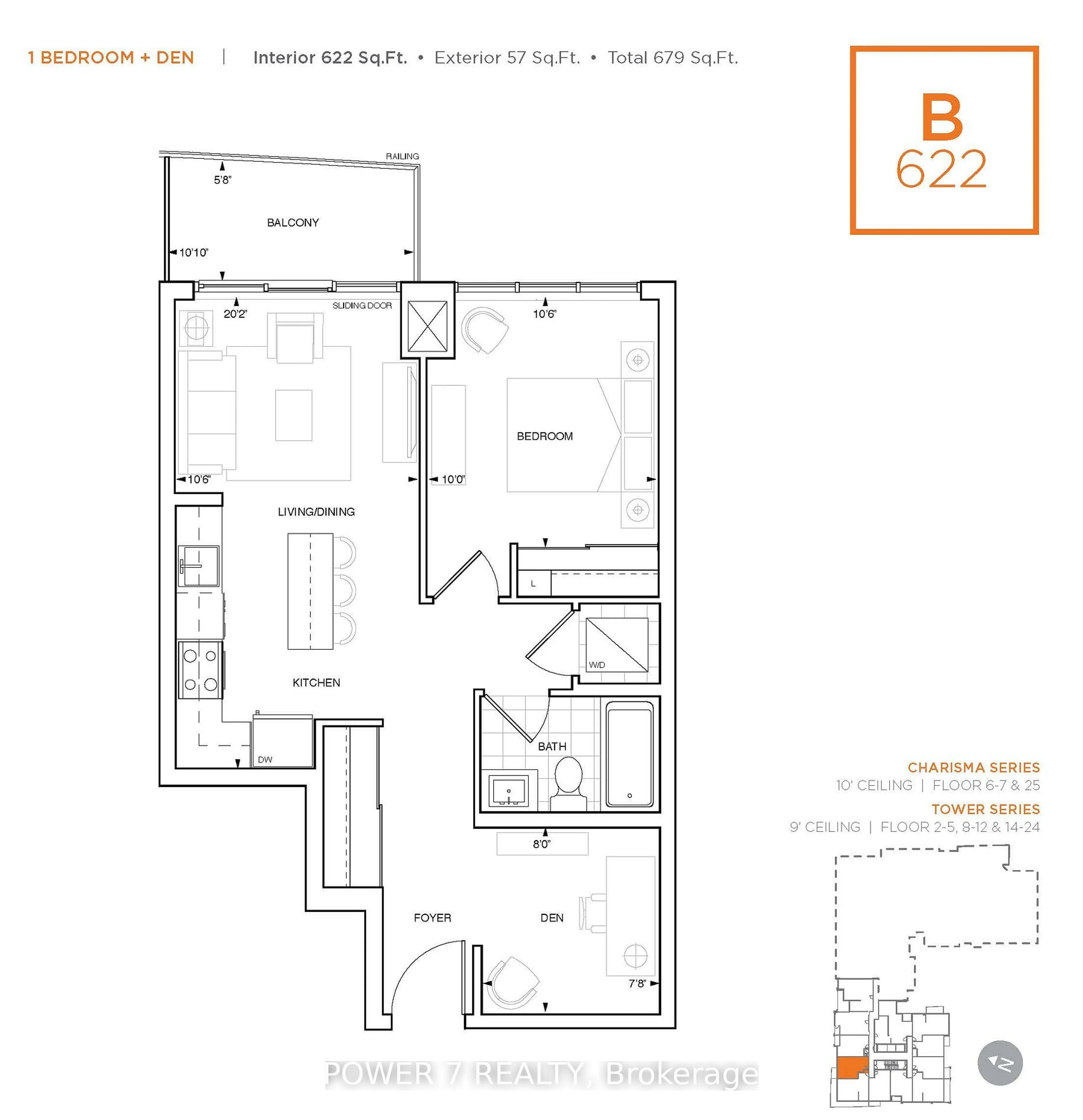 Floor plan for 9000 Jane St #1222, Vaughan Ontario L4K 2M9