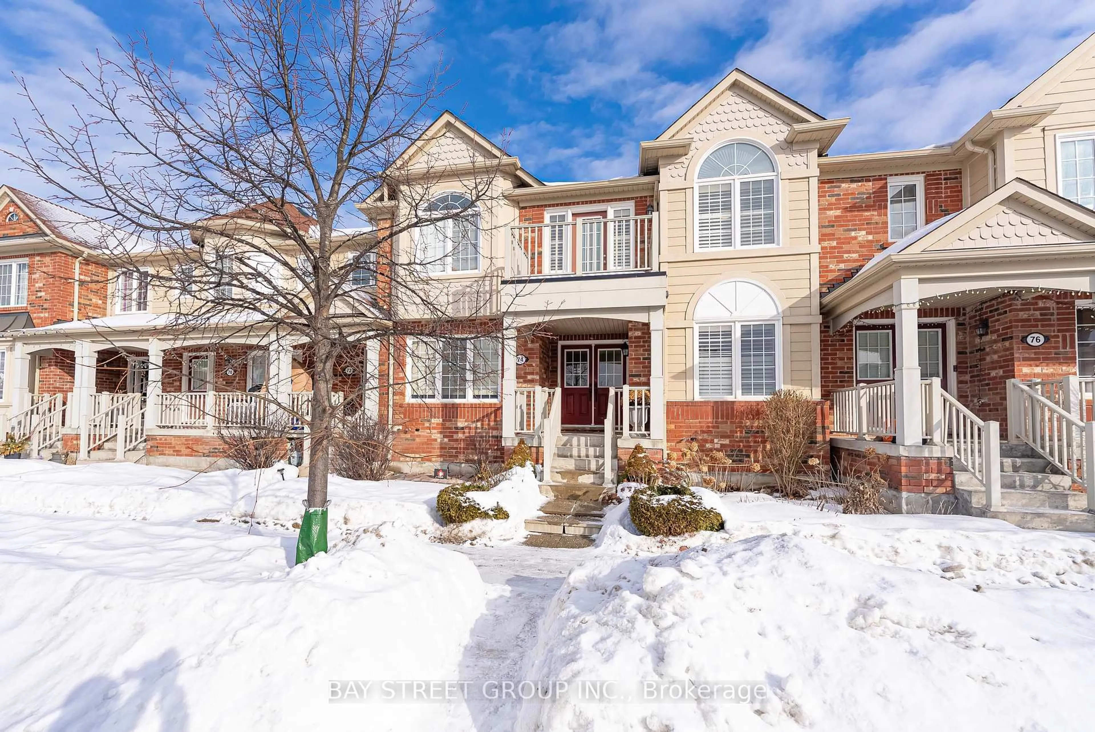 Home with brick exterior material, street for 74 Murray Wilson Dr, Markham Ontario L6B 0R2