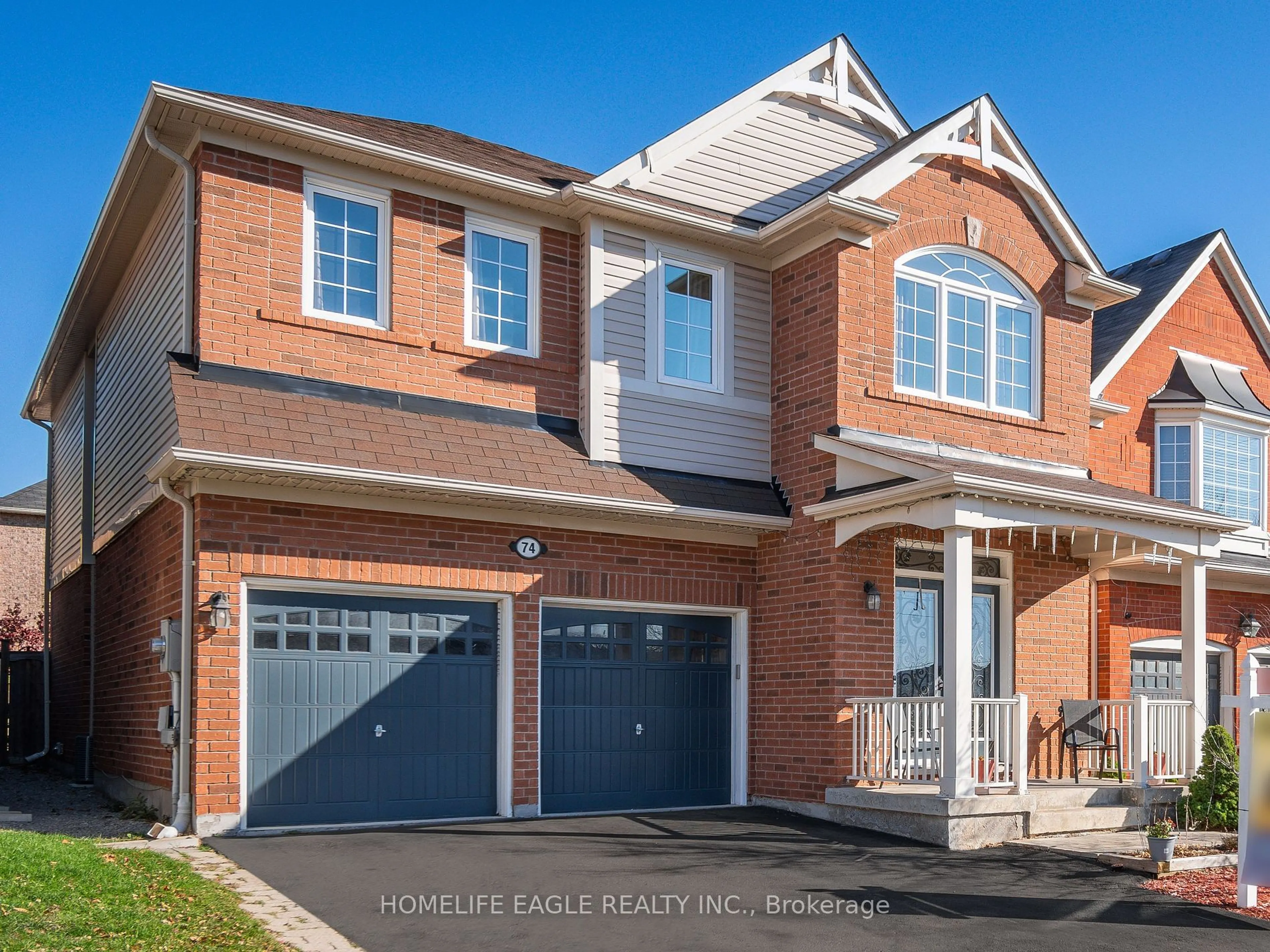 Home with brick exterior material, street for 74 Bulmer Cres, Newmarket Ontario L3X 3K1