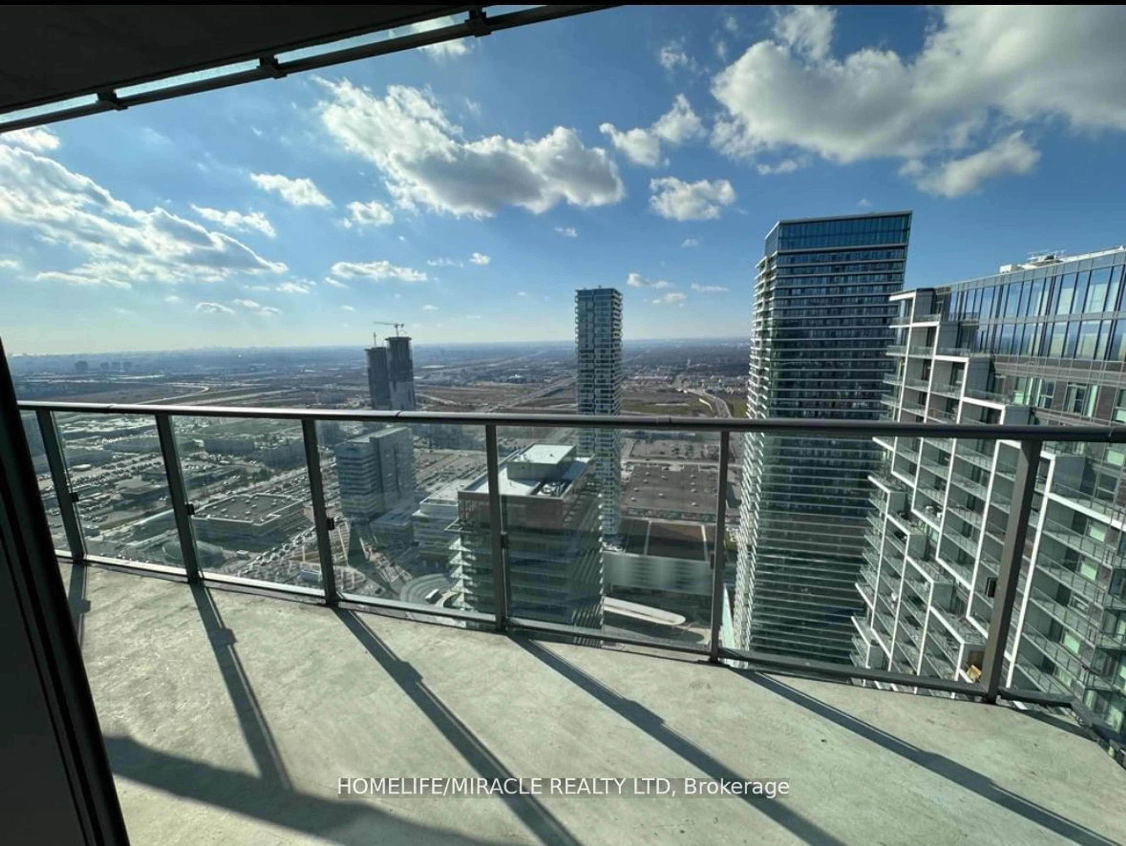 Balcony in the apartment, city buildings view from balcony for 7890 Jane St #5306, Vaughan Ontario L4K 0K9