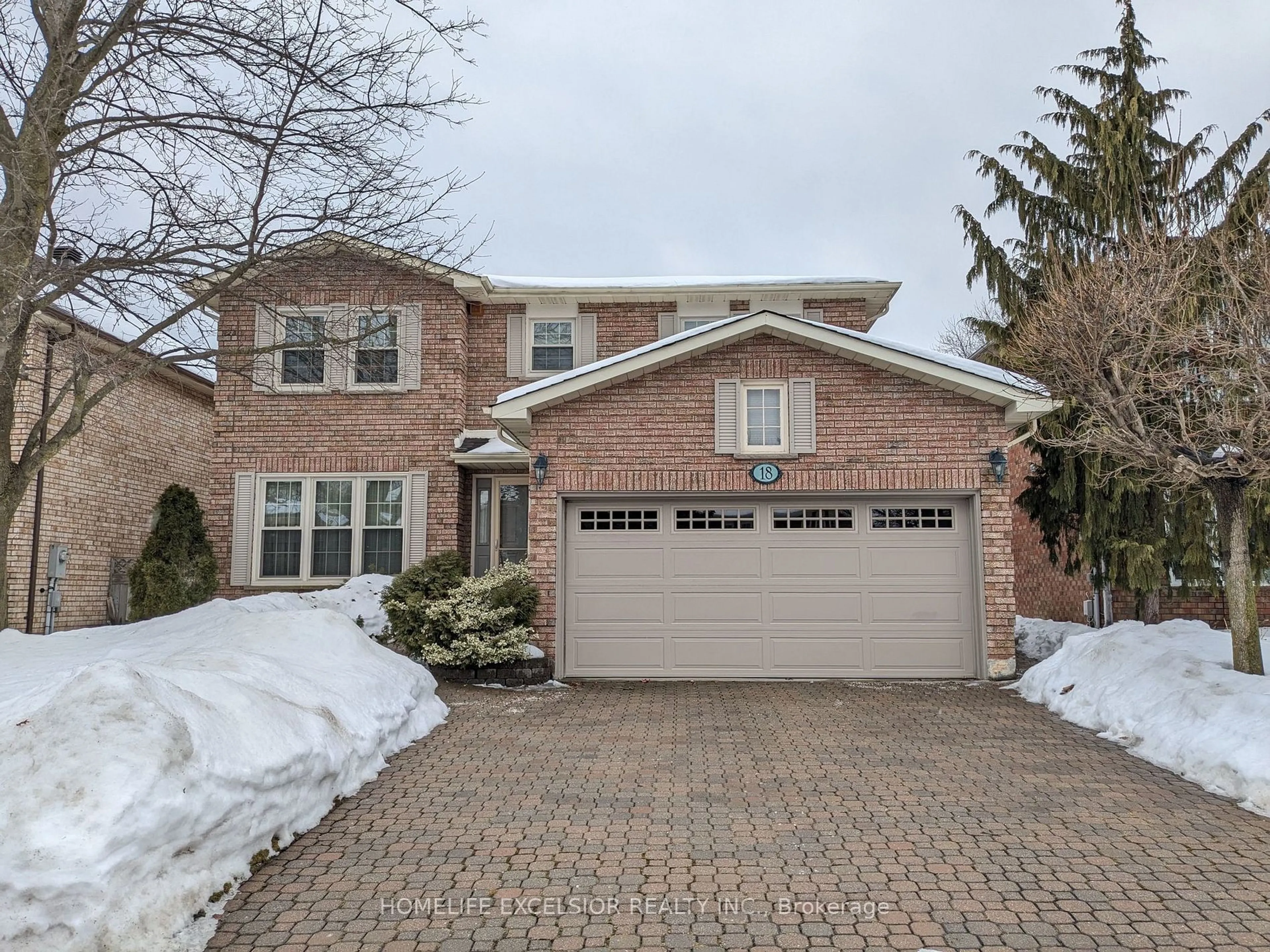 Home with brick exterior material, street for 18 Waterwheel St, Markham Ontario L3P 6M4