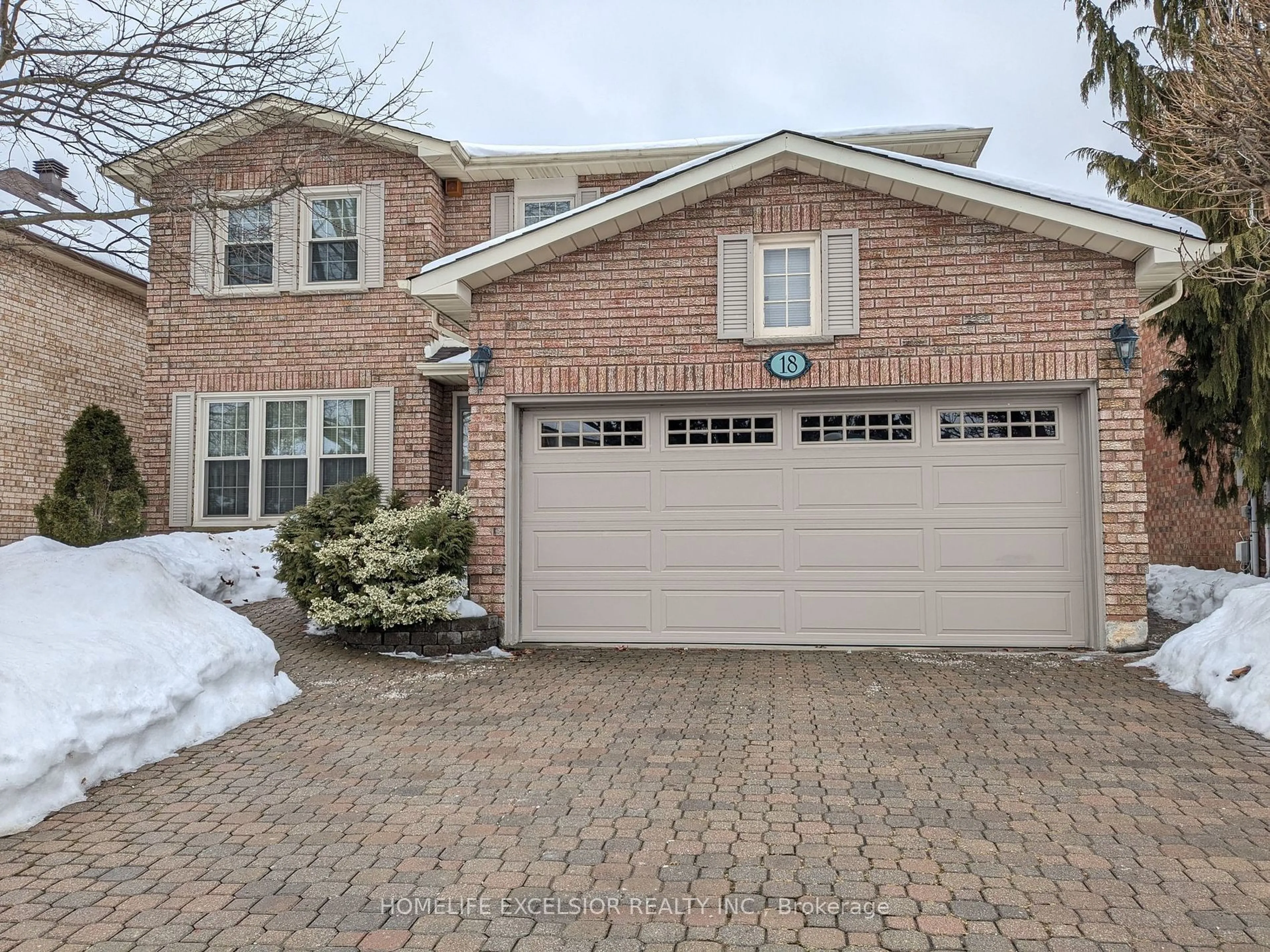 Home with brick exterior material, street for 18 Waterwheel St, Markham Ontario L3P 6M4