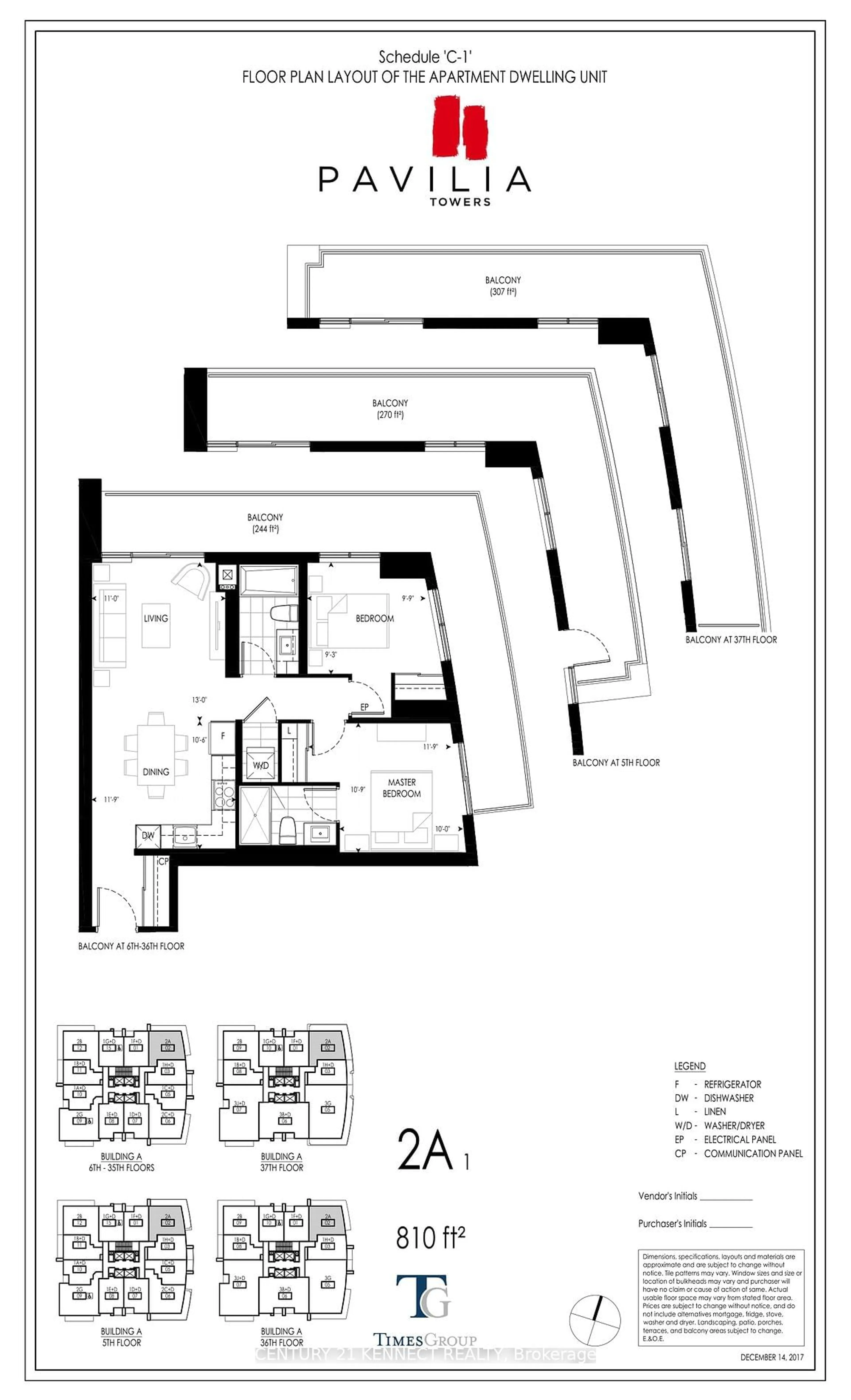 Floor plan for 12 Gandhi Lane #3202, Markham Ontario L3T 0G8