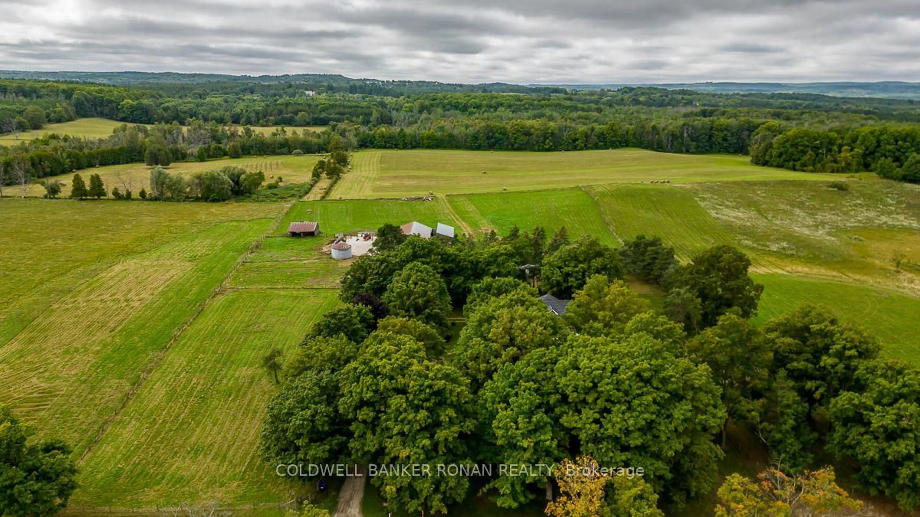 A pic from outside/outdoor area/front of a property/back of a property/a pic from drone, forest/trees view for 1918 Concession Rd 2, Adjala-Tosorontio Ontario L0N 1P0