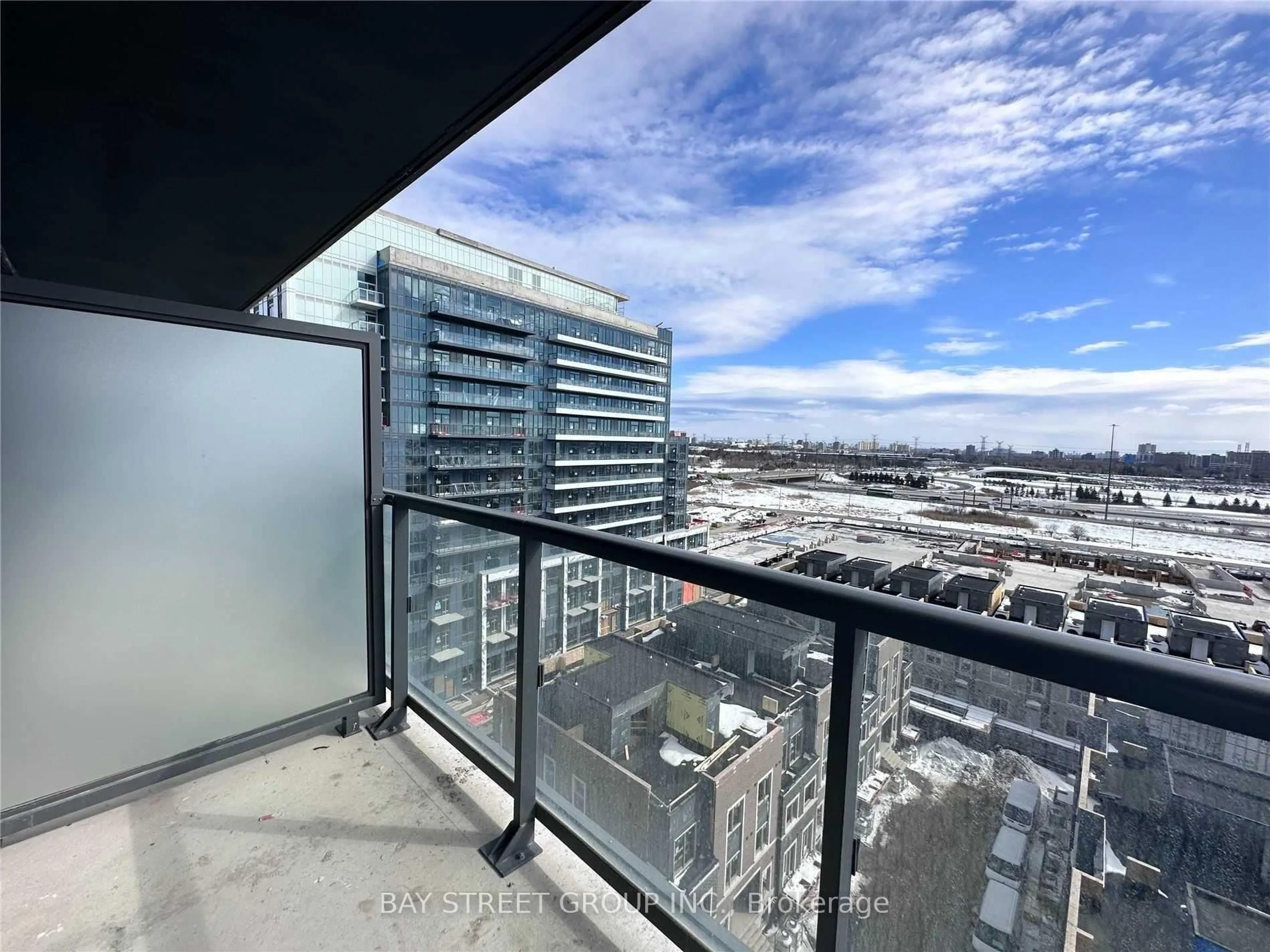 Balcony in the apartment, city buildings view from balcony for 38 Honeycrisp Cres #1007, Vaughan Ontario L4K 0M8