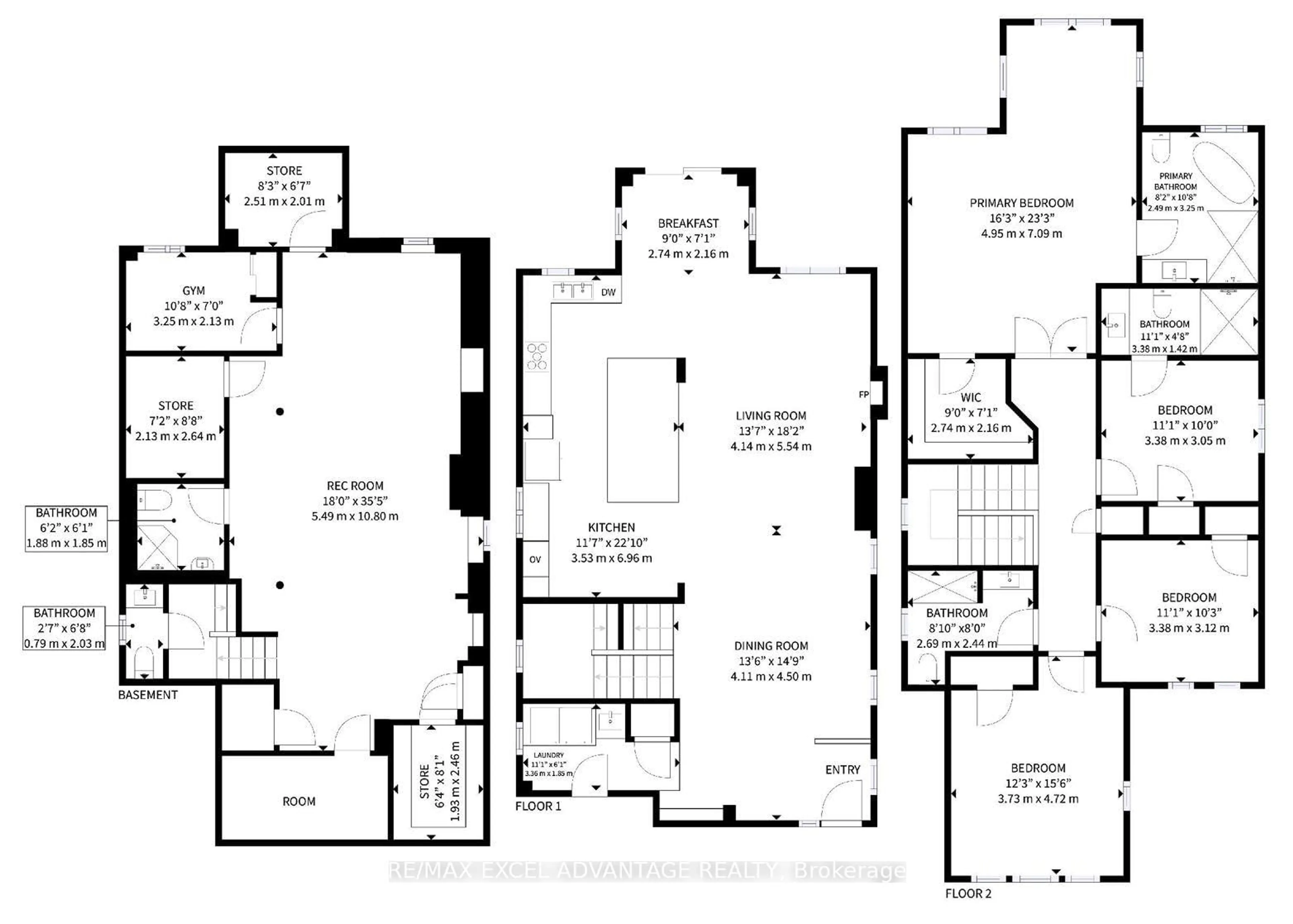 Floor plan for 45 Mojave Cres, Richmond Hill Ontario L4S 1R7