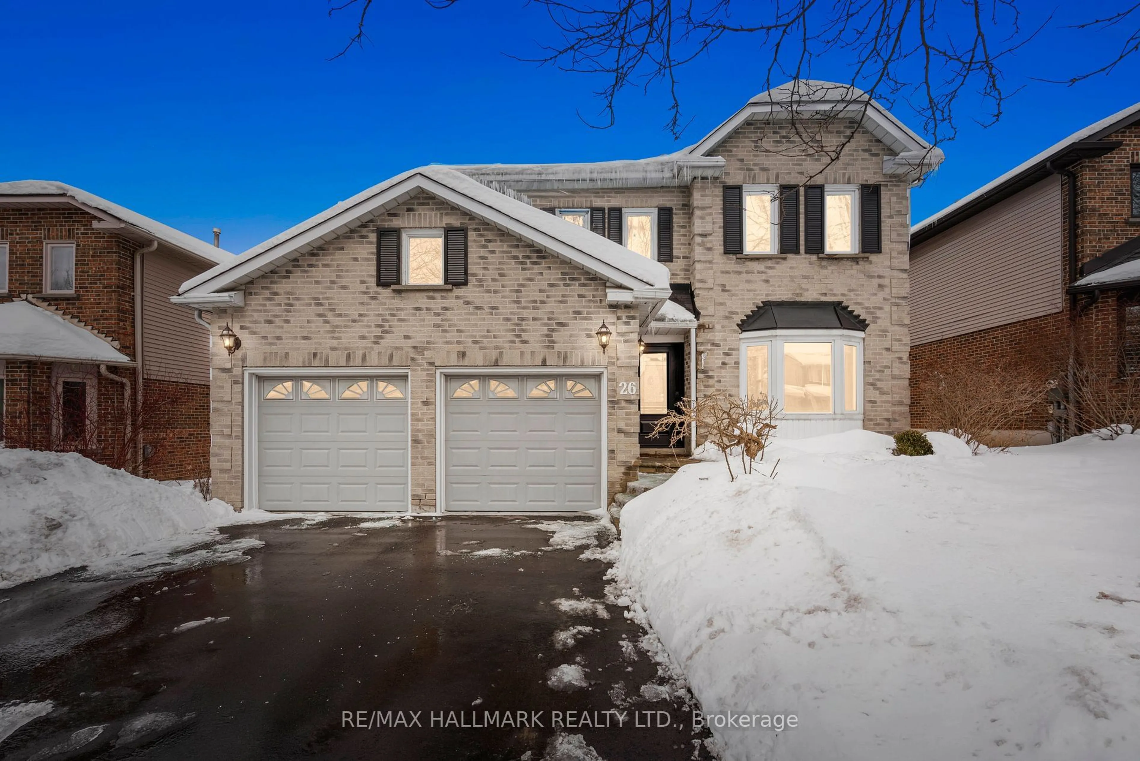 Home with brick exterior material, street for 26 Buchanan Cres, Aurora Ontario L4G 5J9