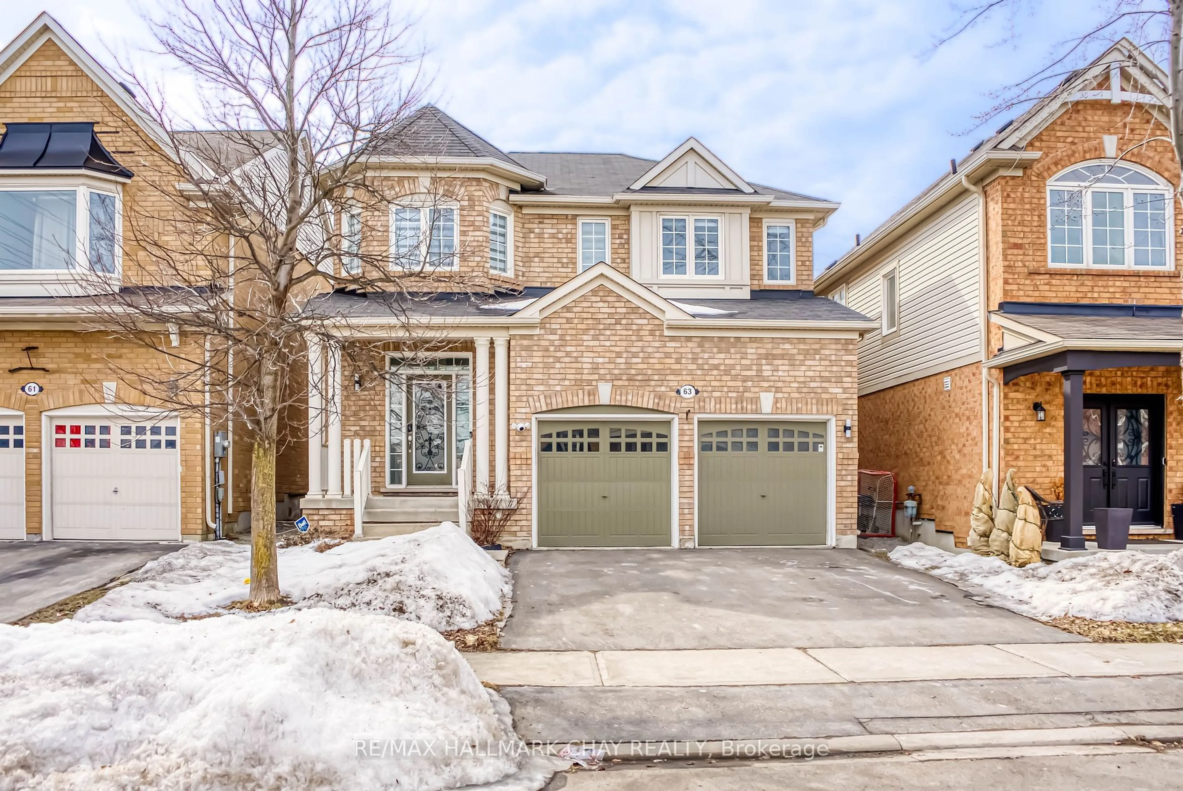 Home with brick exterior material, street for 63 Ross Patrick Cres, Newmarket Ontario L3X 3K3