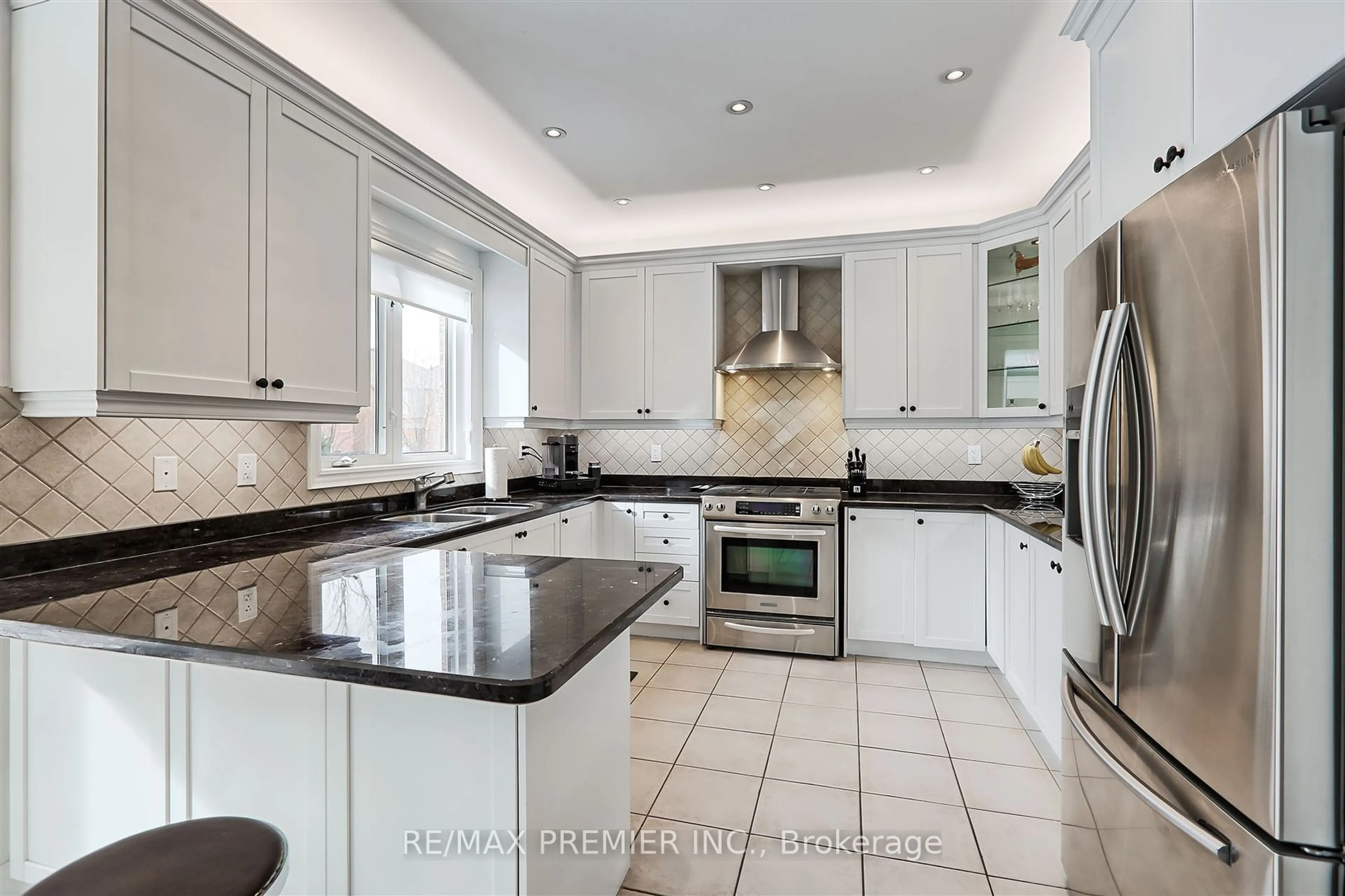 Contemporary kitchen, ceramic/tile floor for 50 Basilica Dr, Vaughan Ontario L4H 3K5