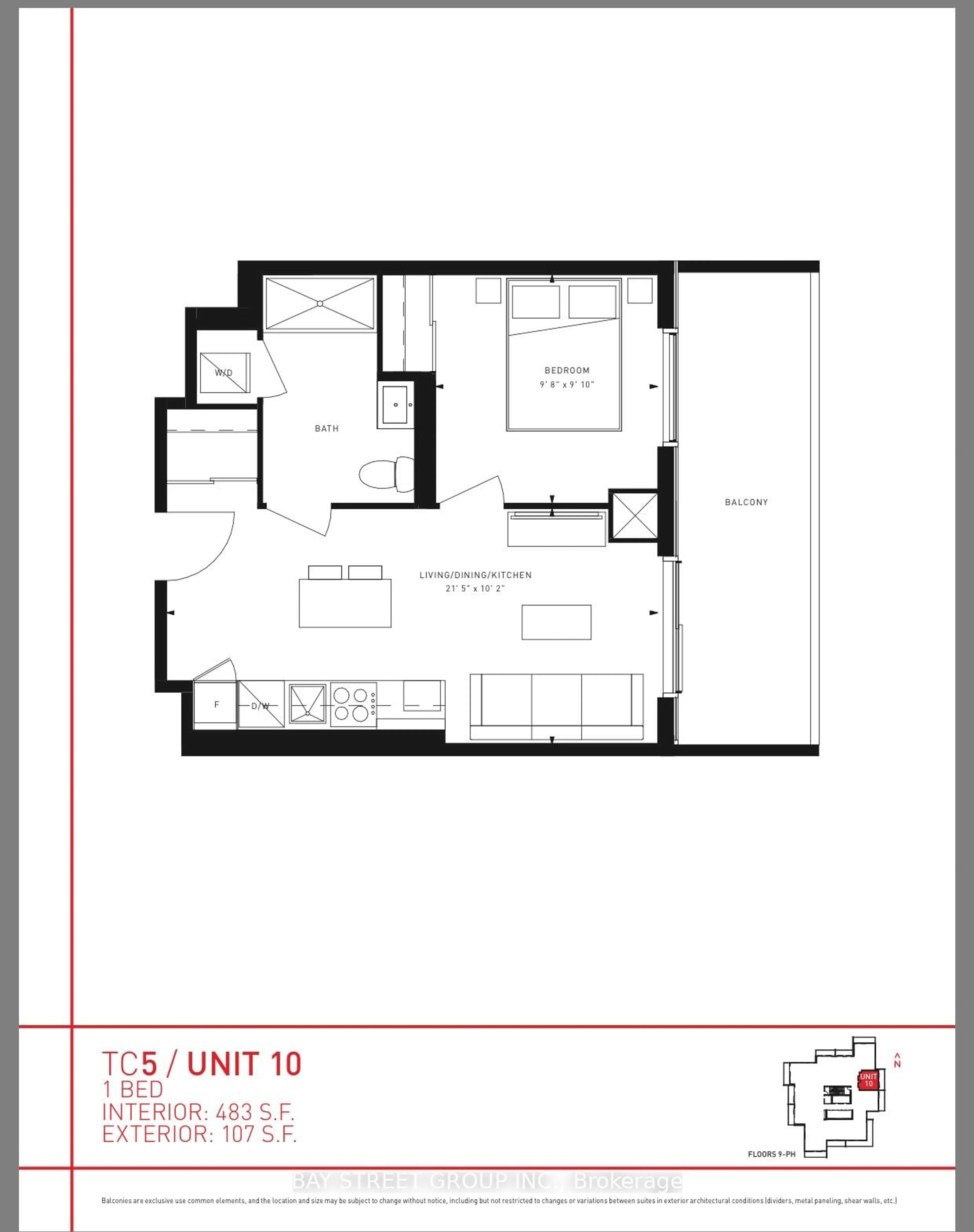 Floor plan for 7890 JANE St #2710, Vaughan Ontario L4K 0K9