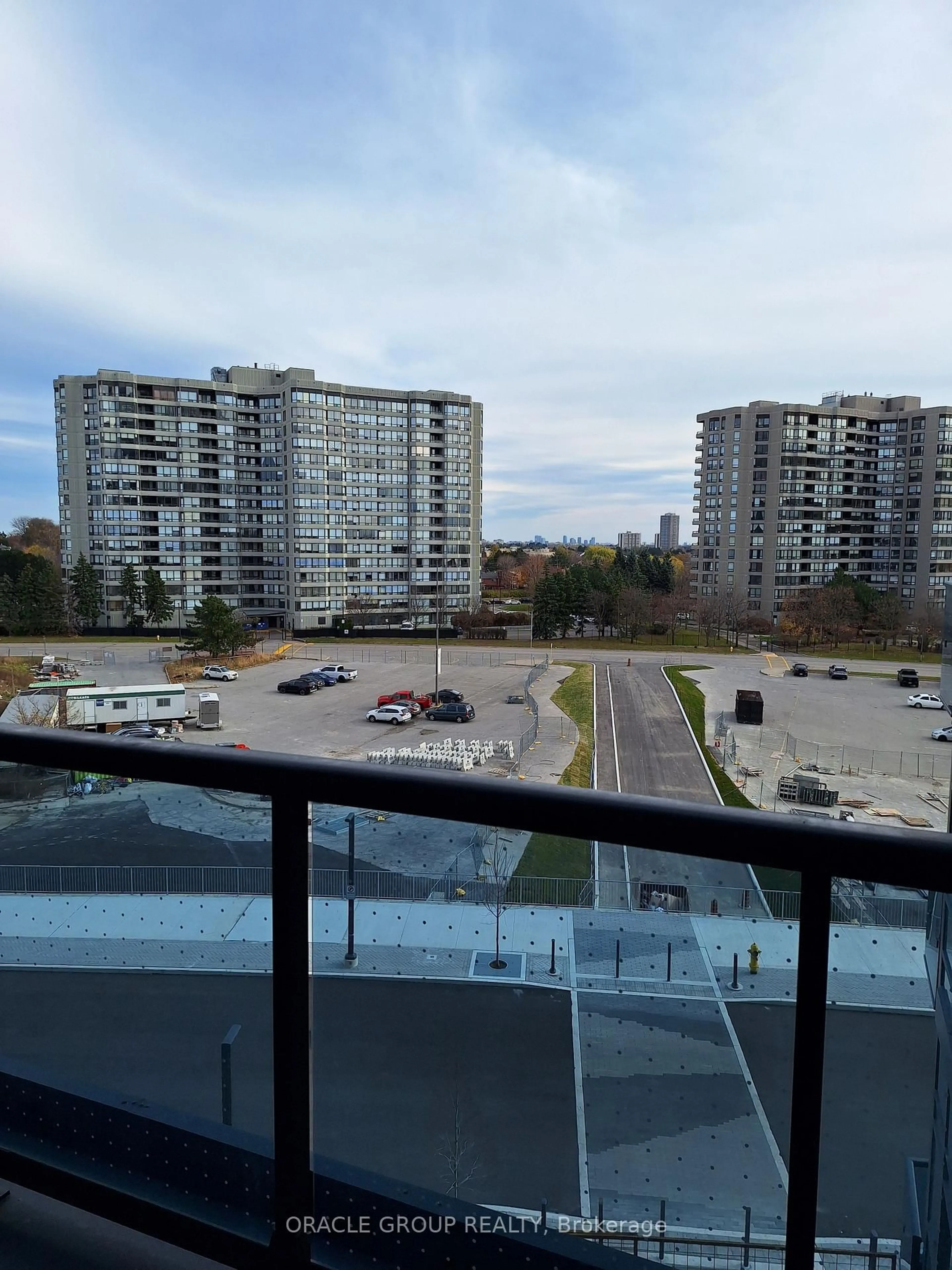 Balcony in the apartment, city buildings view from balcony for 30 Upper Mall Way #A-401, Vaughan Ontario L4J 0L7