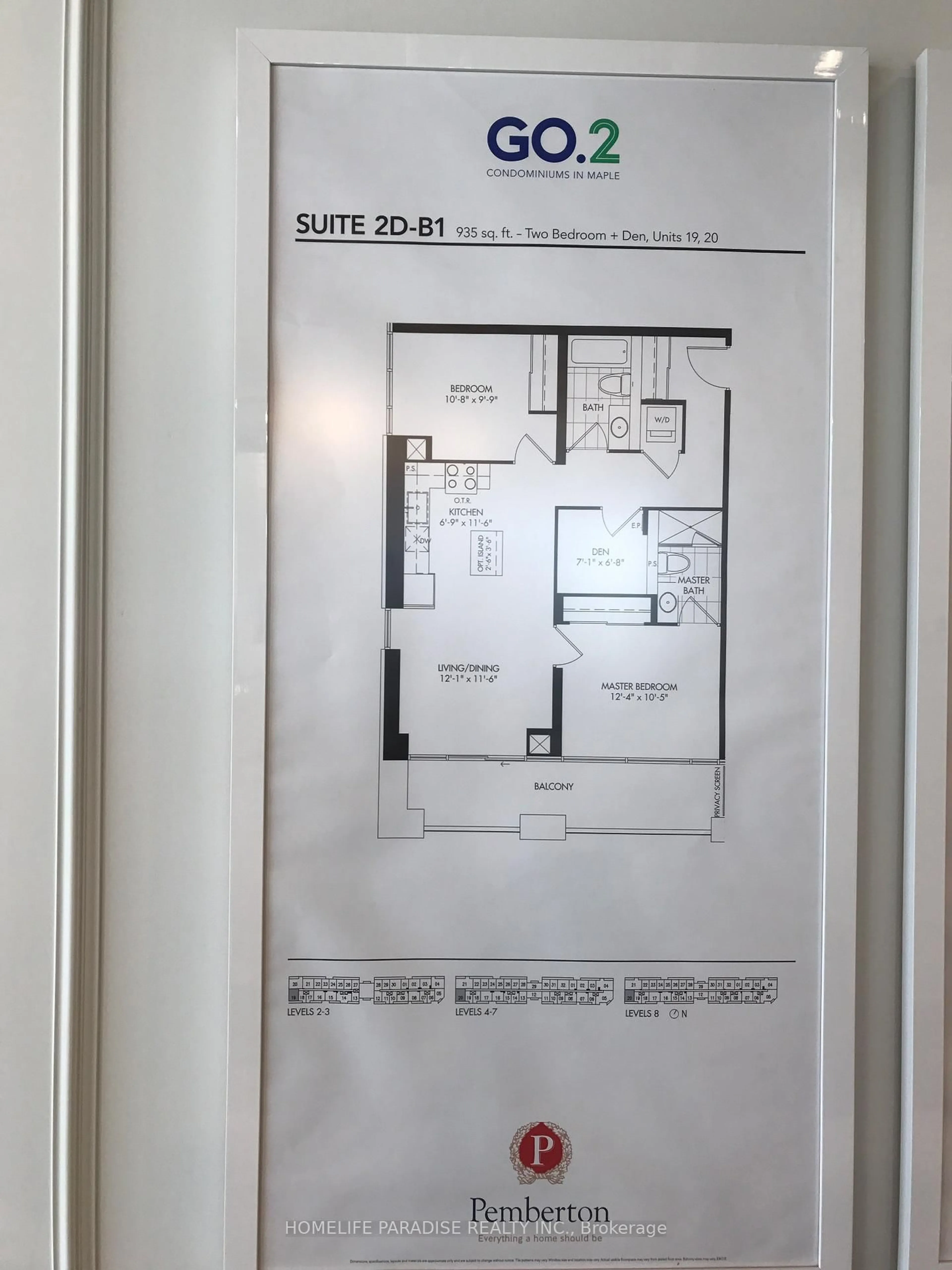 Floor plan for 100 Eagle Rock Way #319, Vaughan Ontario L6A 5B9