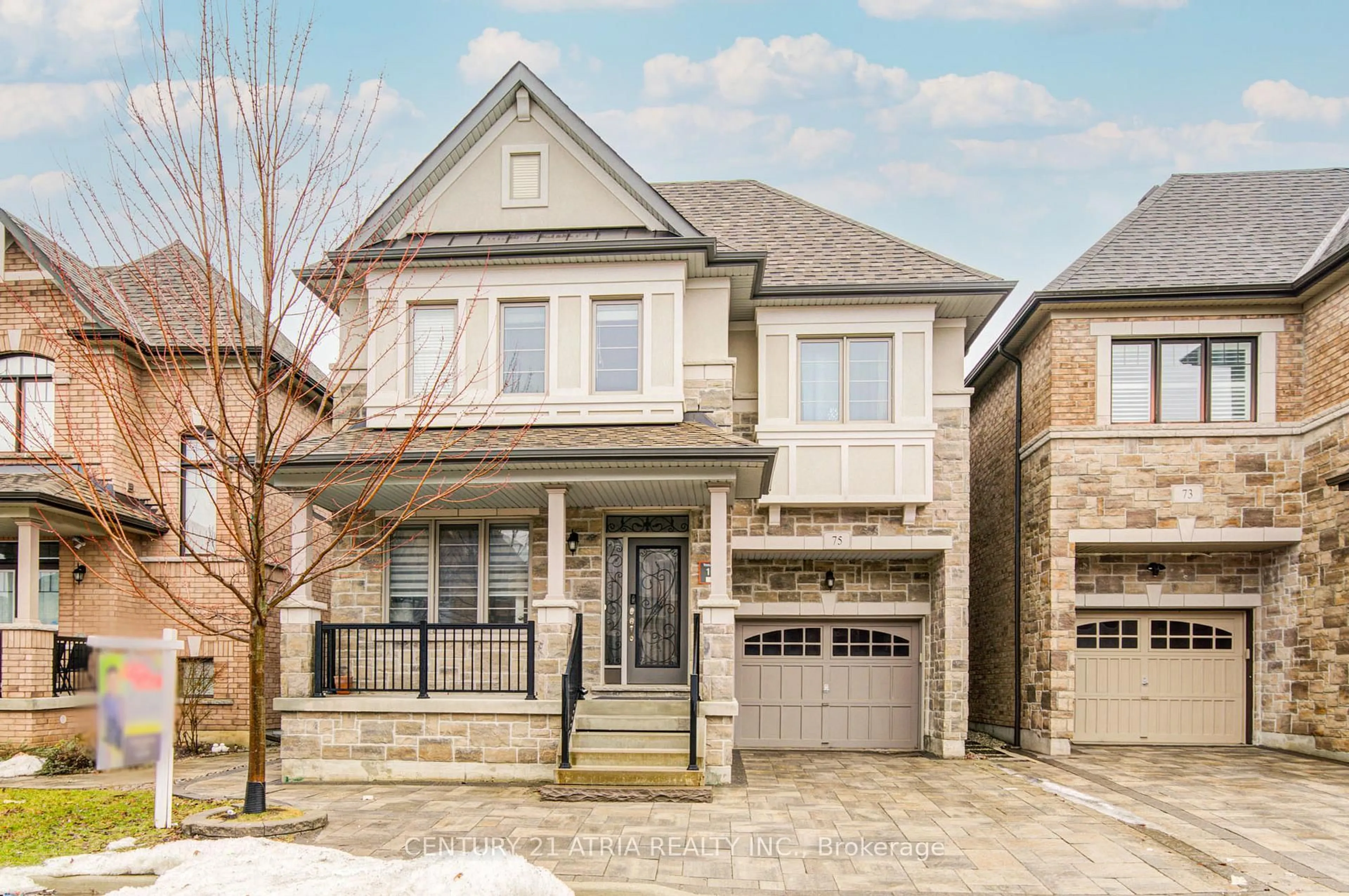 Home with brick exterior material, street for 75 Collier Cres, Markham Ontario L6E 0E7