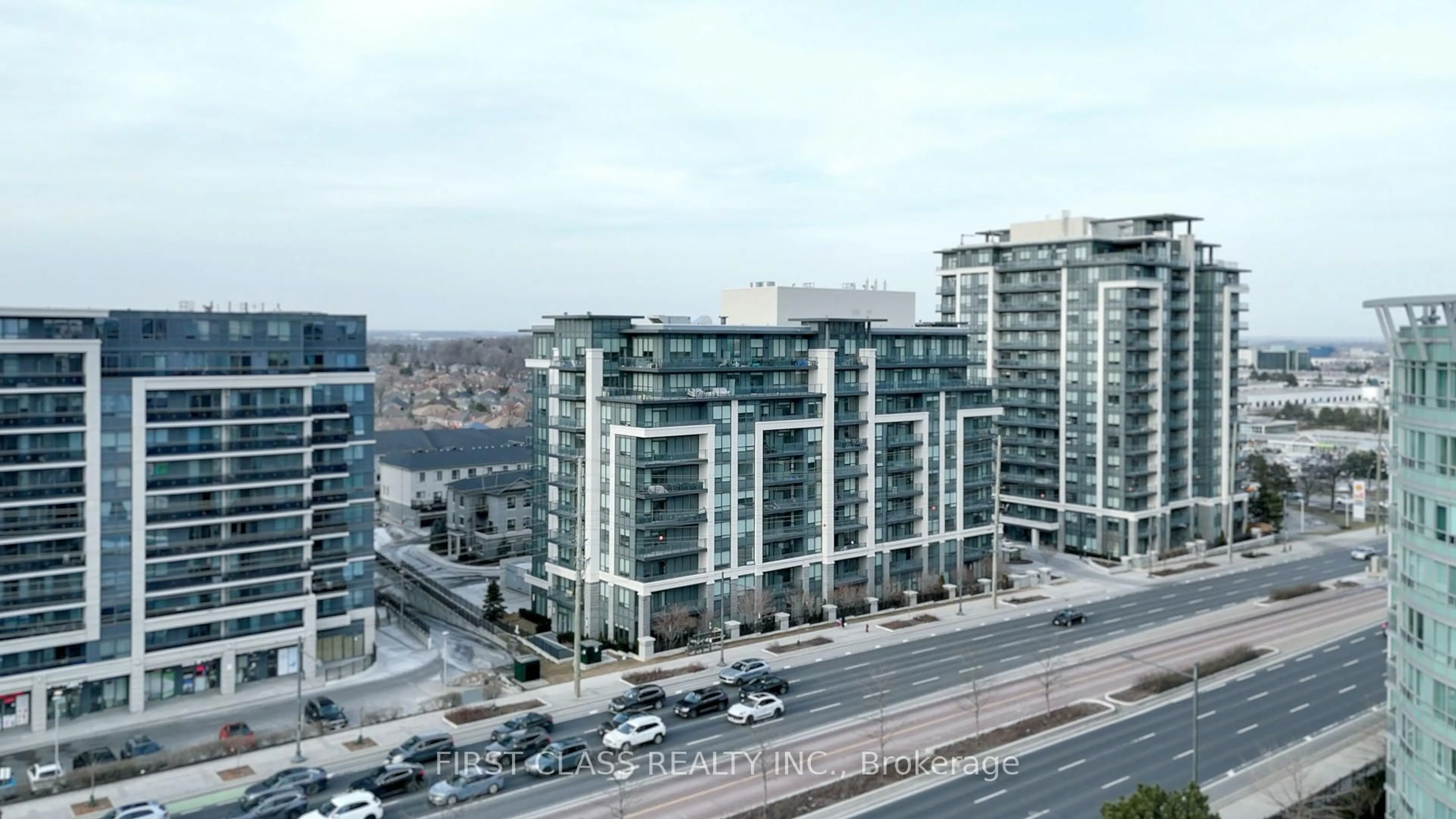 A pic from outside/outdoor area/front of a property/back of a property/a pic from drone, city buildings view from balcony for 396 Highway 7 Rd #615, Richmond Hill Ontario L4B 0G7