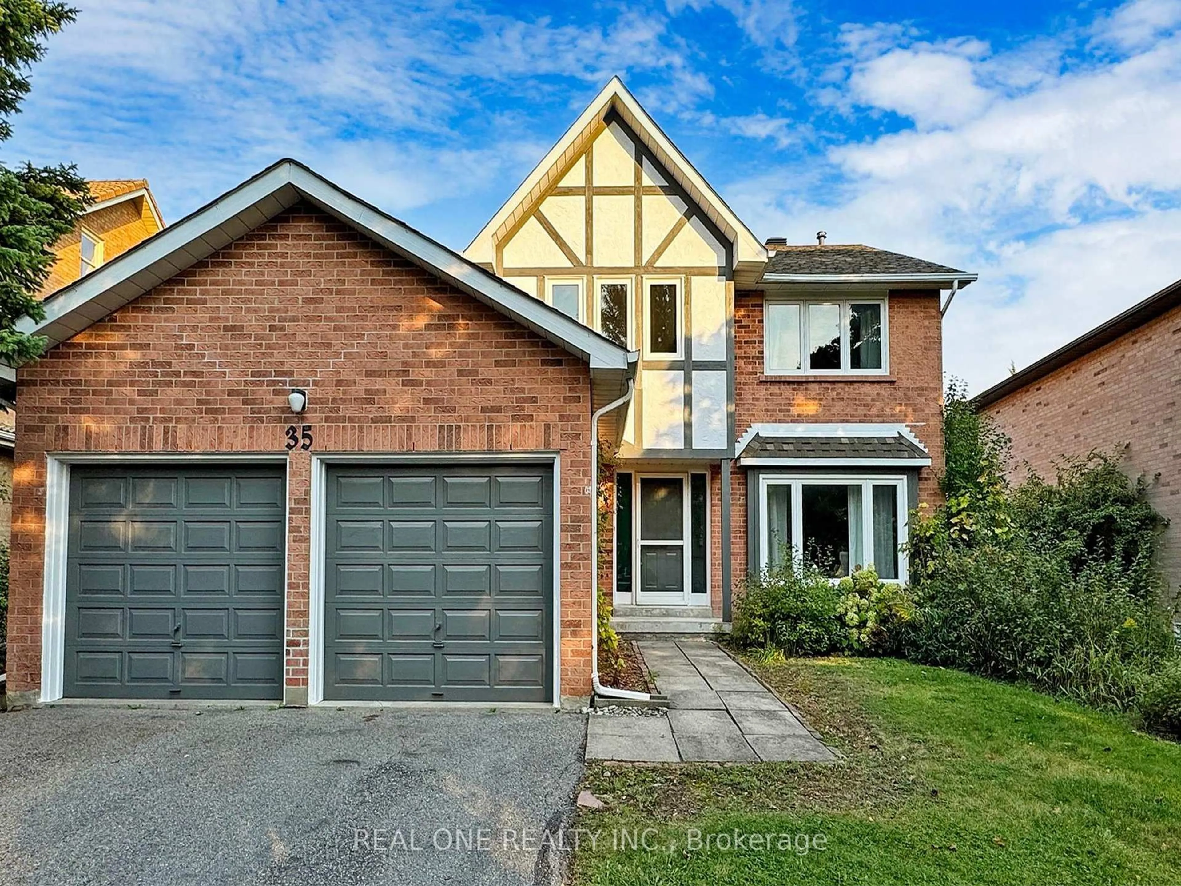 Home with brick exterior material, street for 35 Aitken Circ, Markham Ontario L3R 7L2