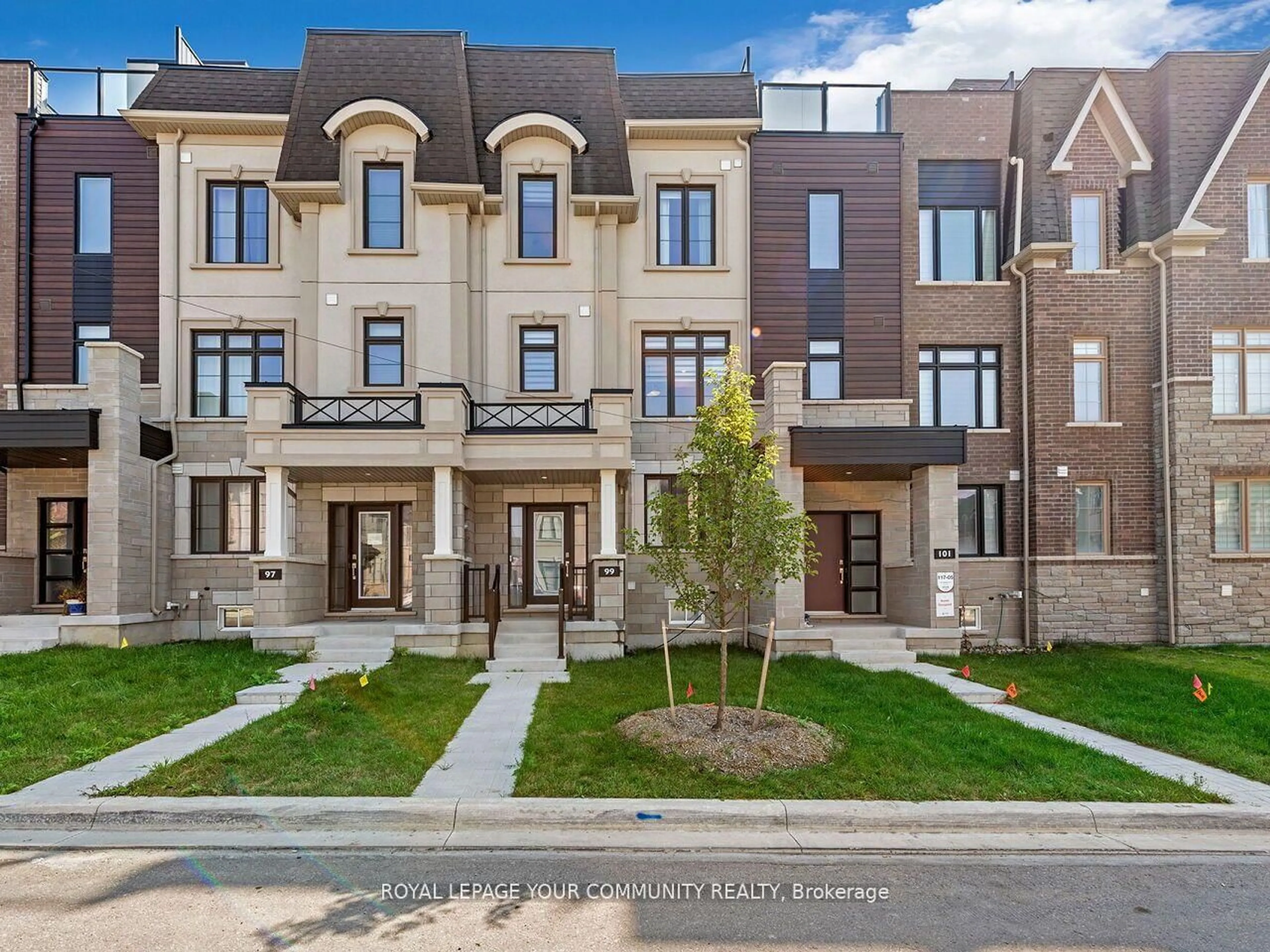 Home with brick exterior material, street for 99 Dancers Dr, Markham Ontario L6C 2A5