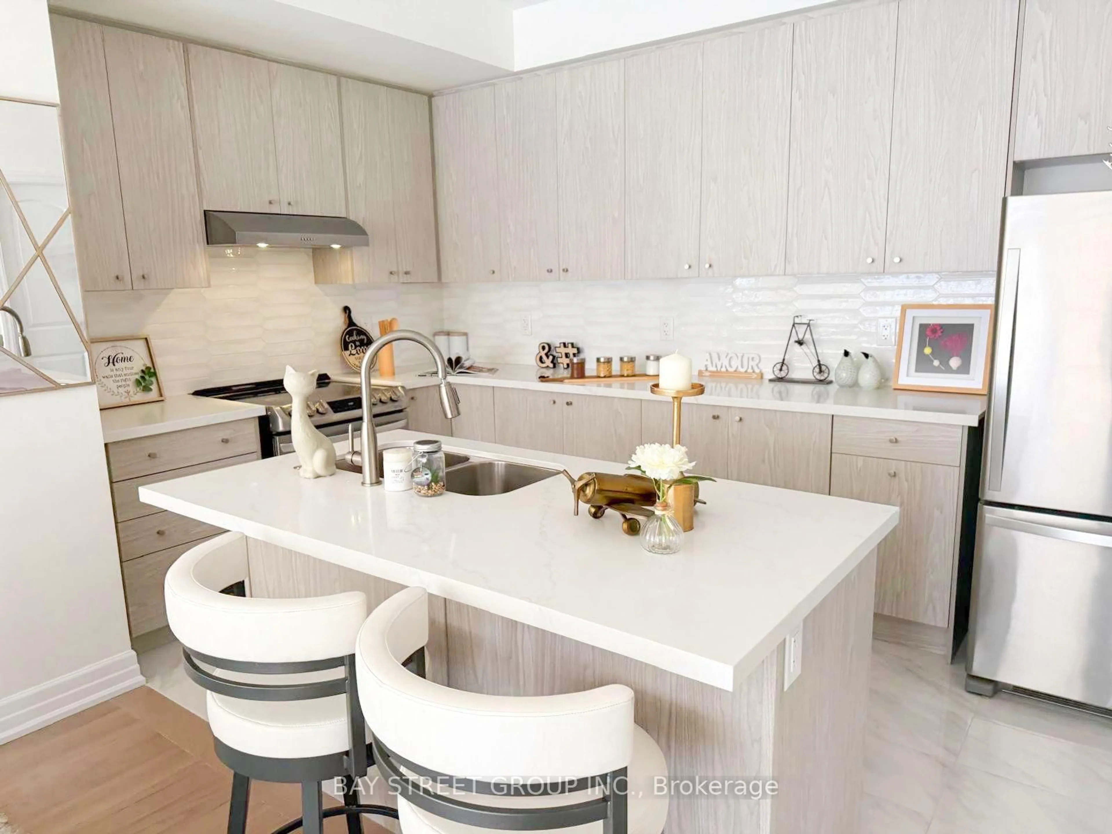 Contemporary kitchen, ceramic/tile floor for 22 Herman Gilroy Lane, Markham Ontario L6C 3L7