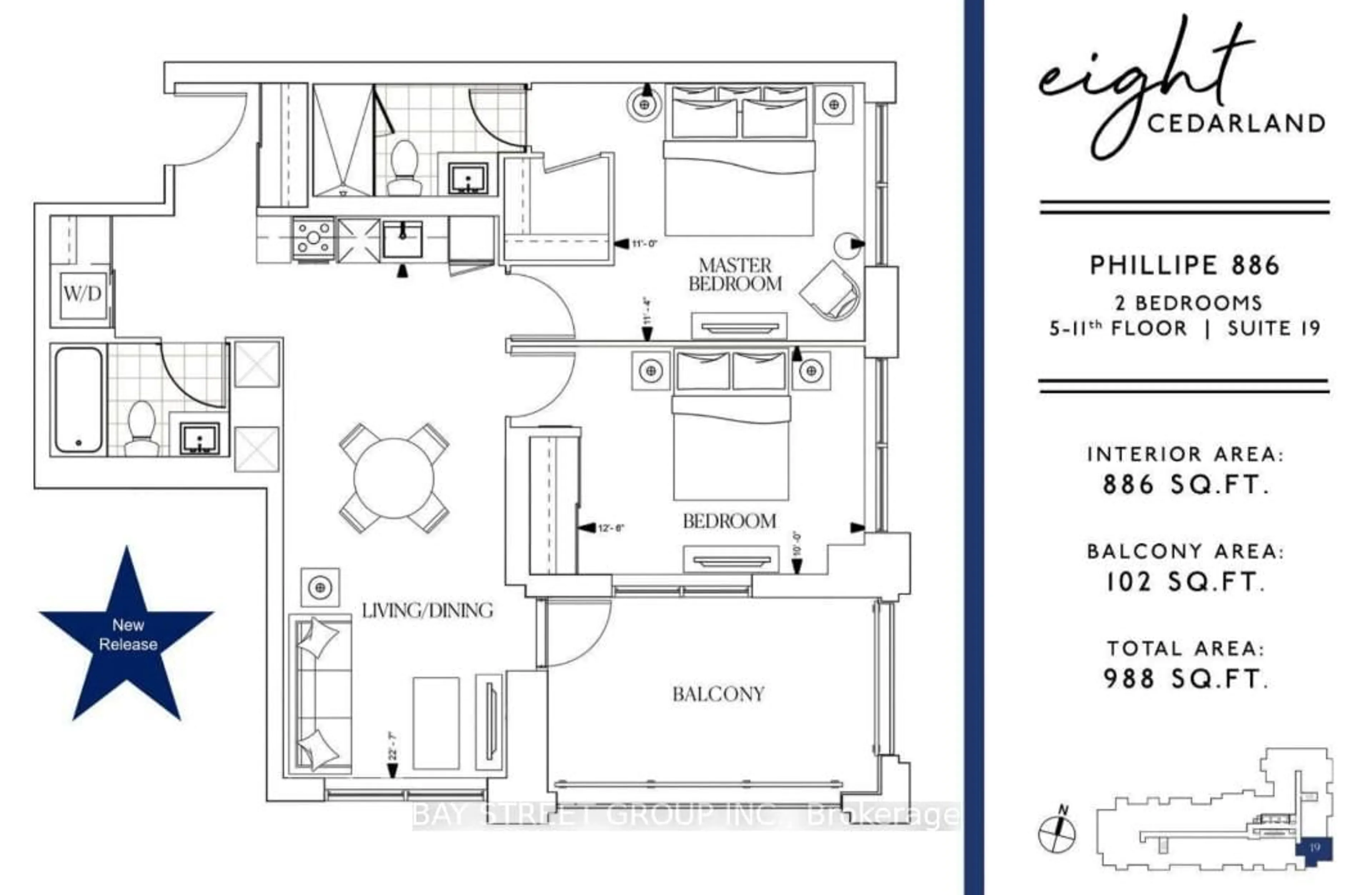 Floor plan for 8 Cedarland Dr #519, Markham Ontario L6G 0H4