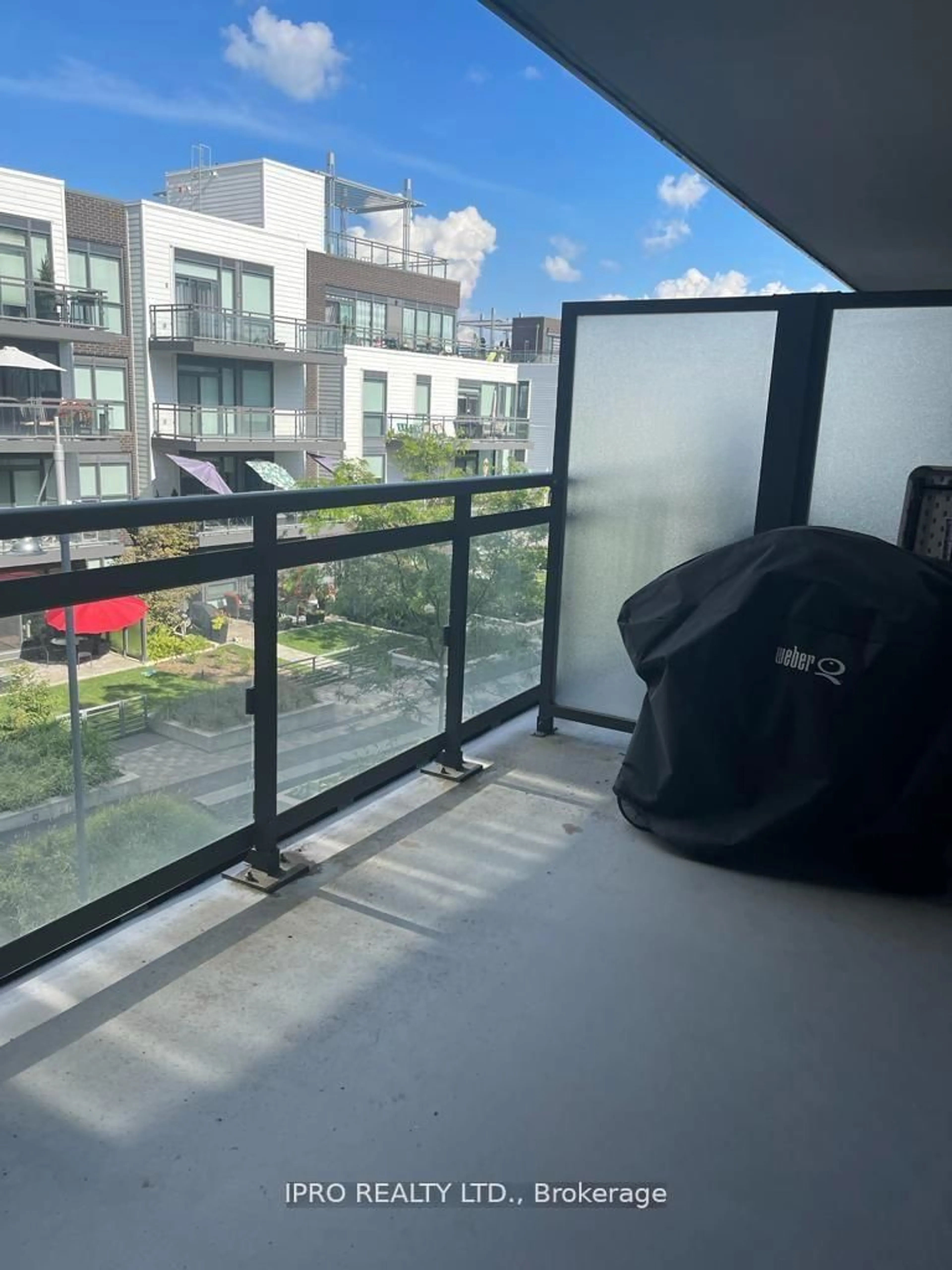 Balcony in the apartment, city buildings view from balcony for 271 Sea Ray Ave #B303, Innisfil Ontario L9S 0J4