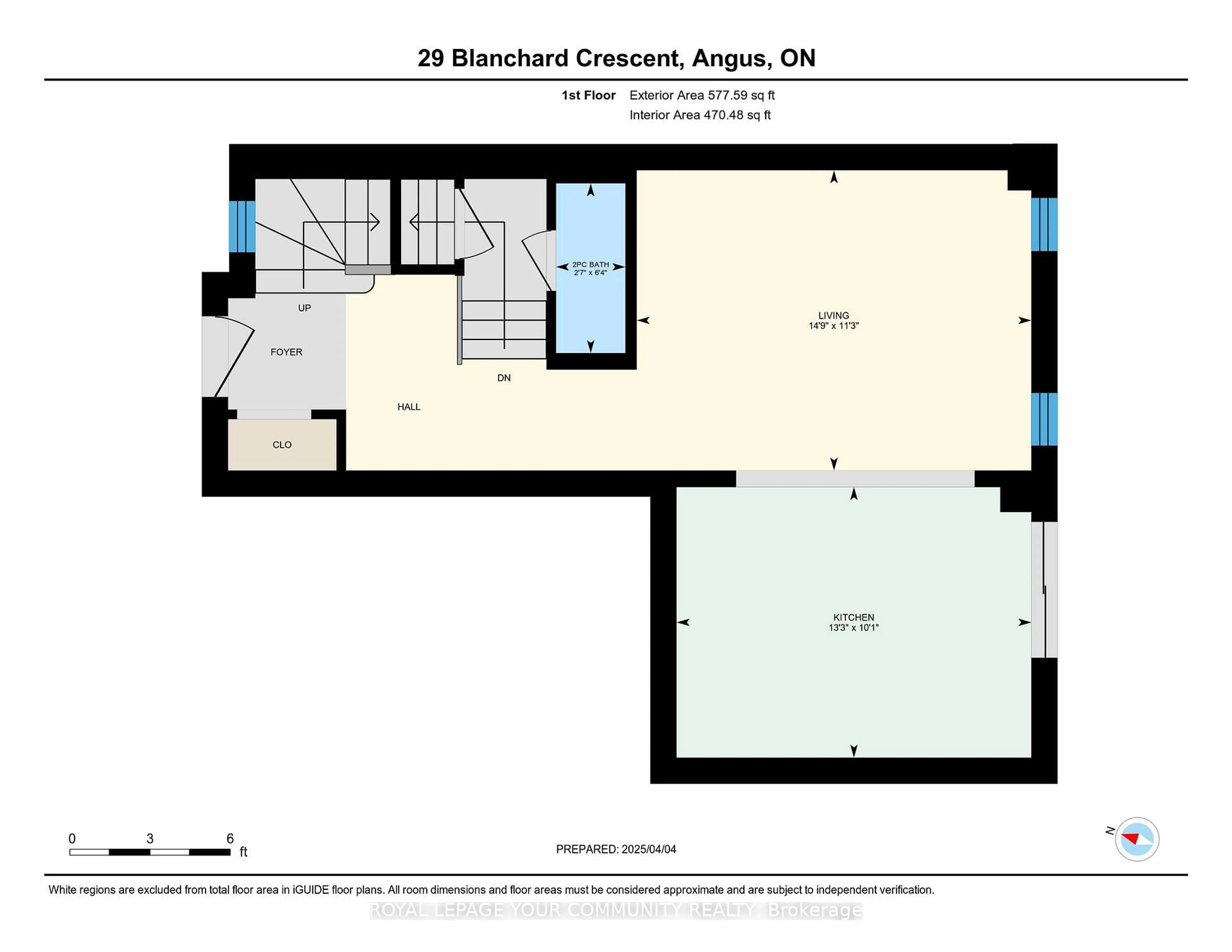 Floor plan for 29 Blanchard Cres, Essa Ontario L0M 1B5