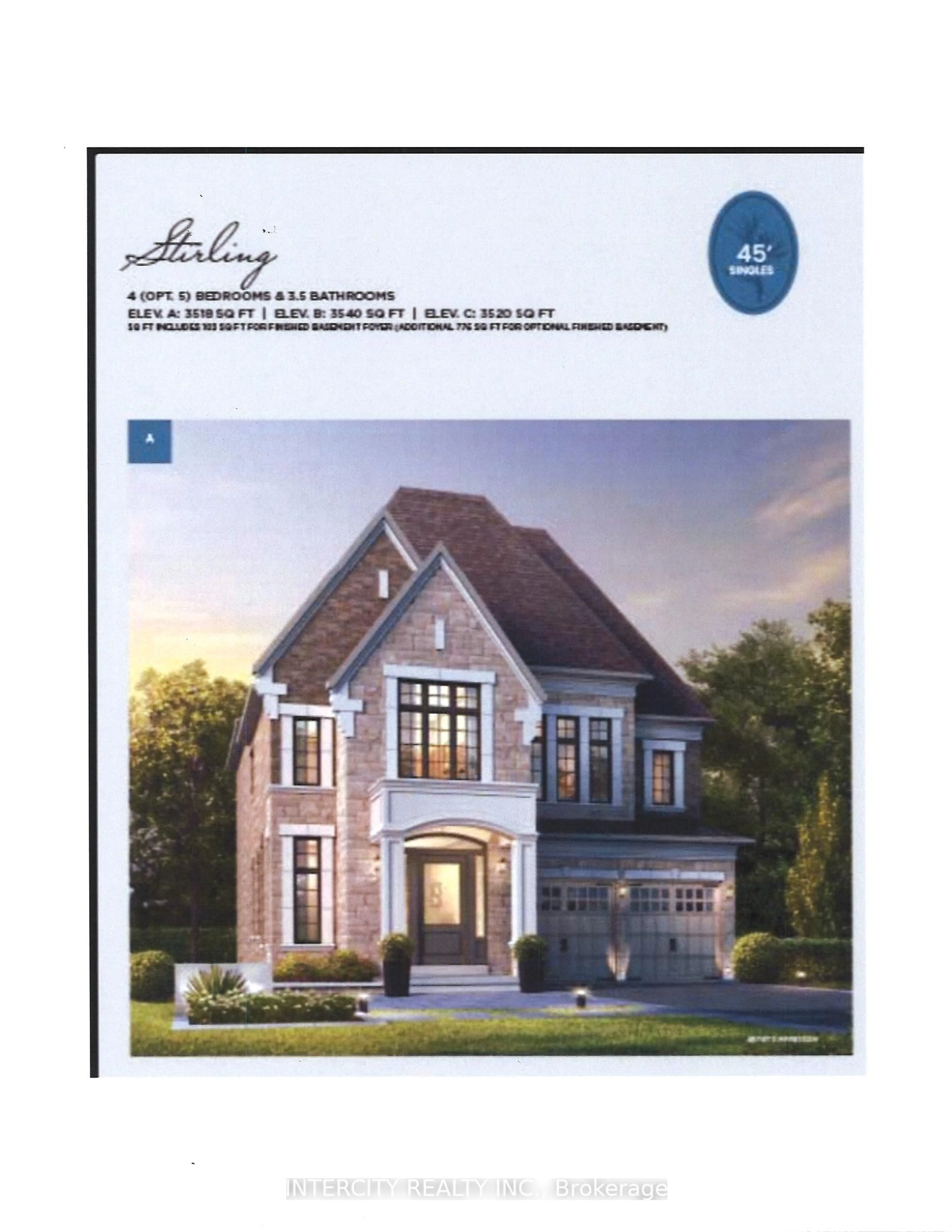 Home with brick exterior material, building for 201 Charles Baker Dr #Lot75N, King Ontario L7B 0T2