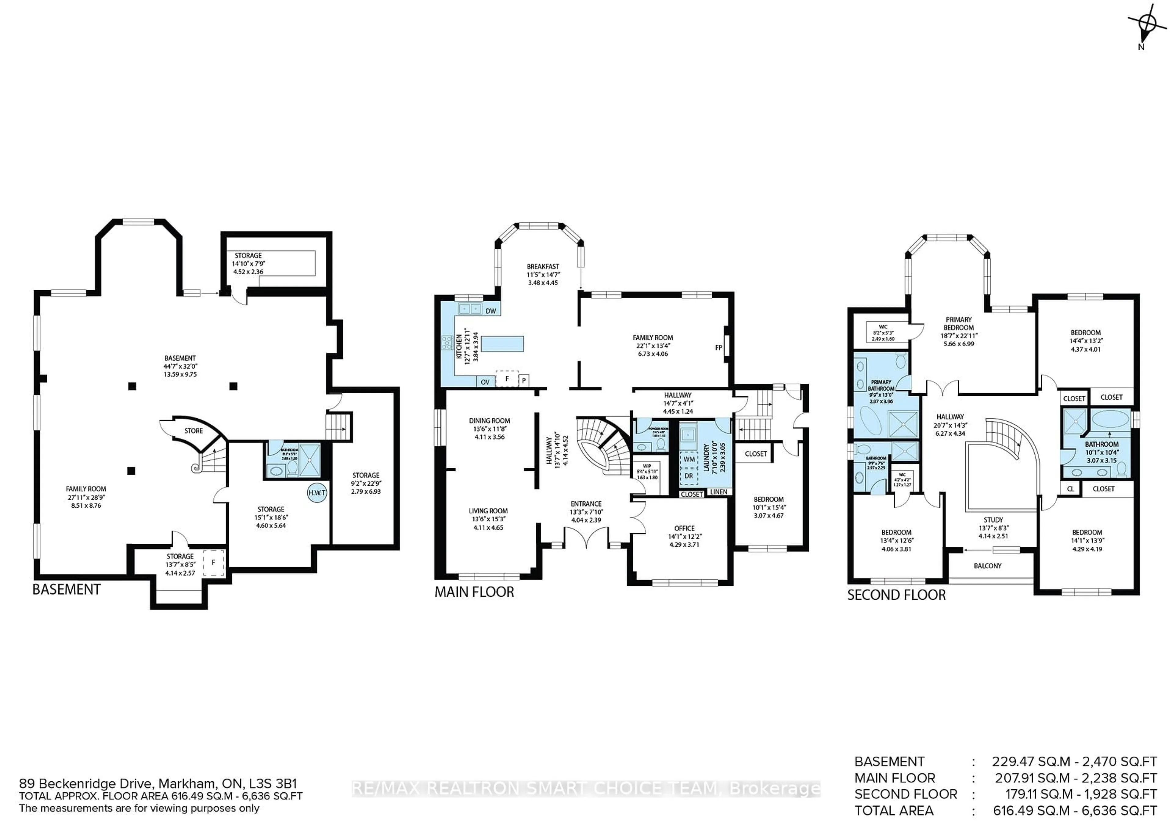 Floor plan for 89 Beckenridge Dr, Markham Ontario L3S 3B1