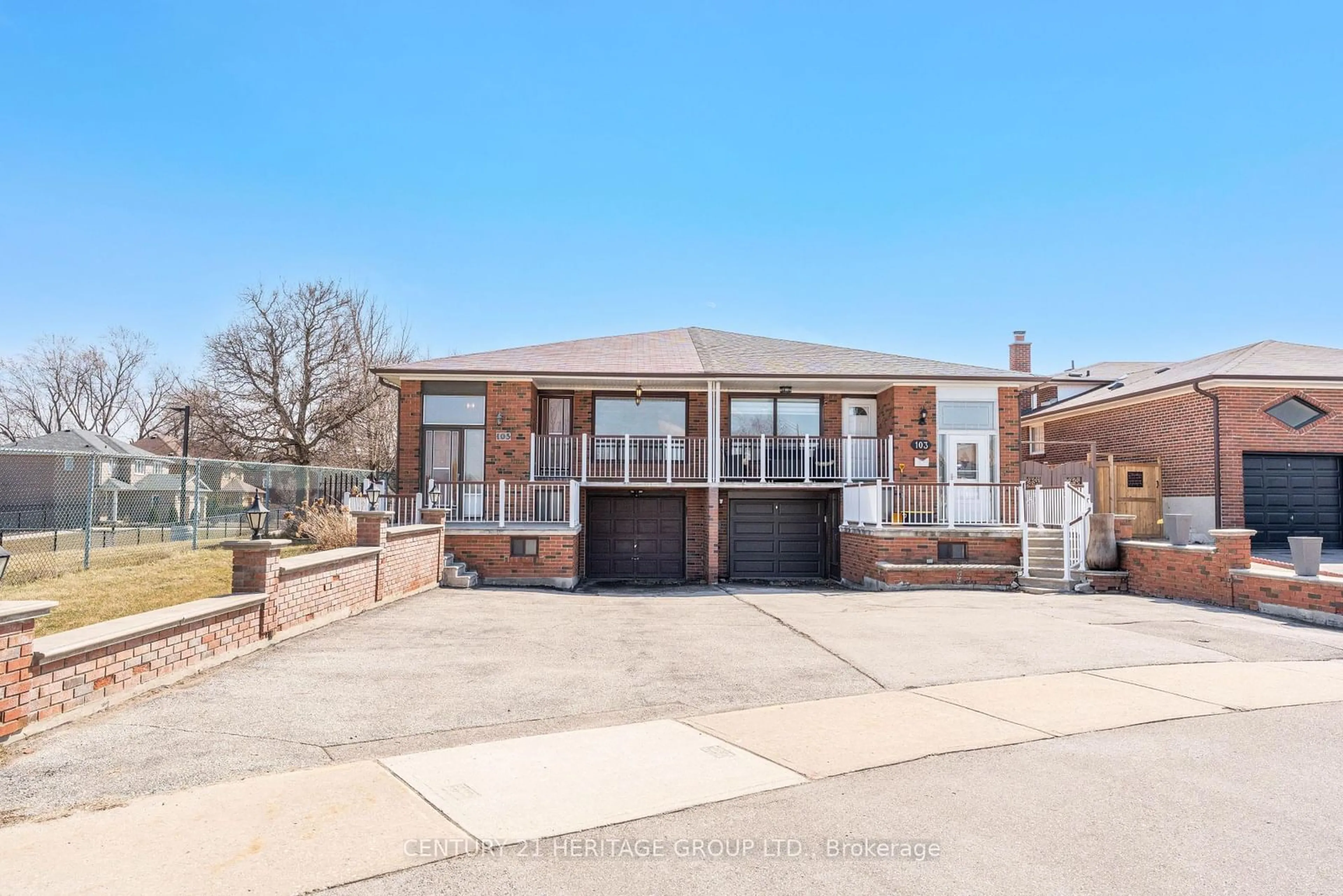 Home with brick exterior material, street for 105 Andrew Park, Vaughan Ontario L4L 1G1