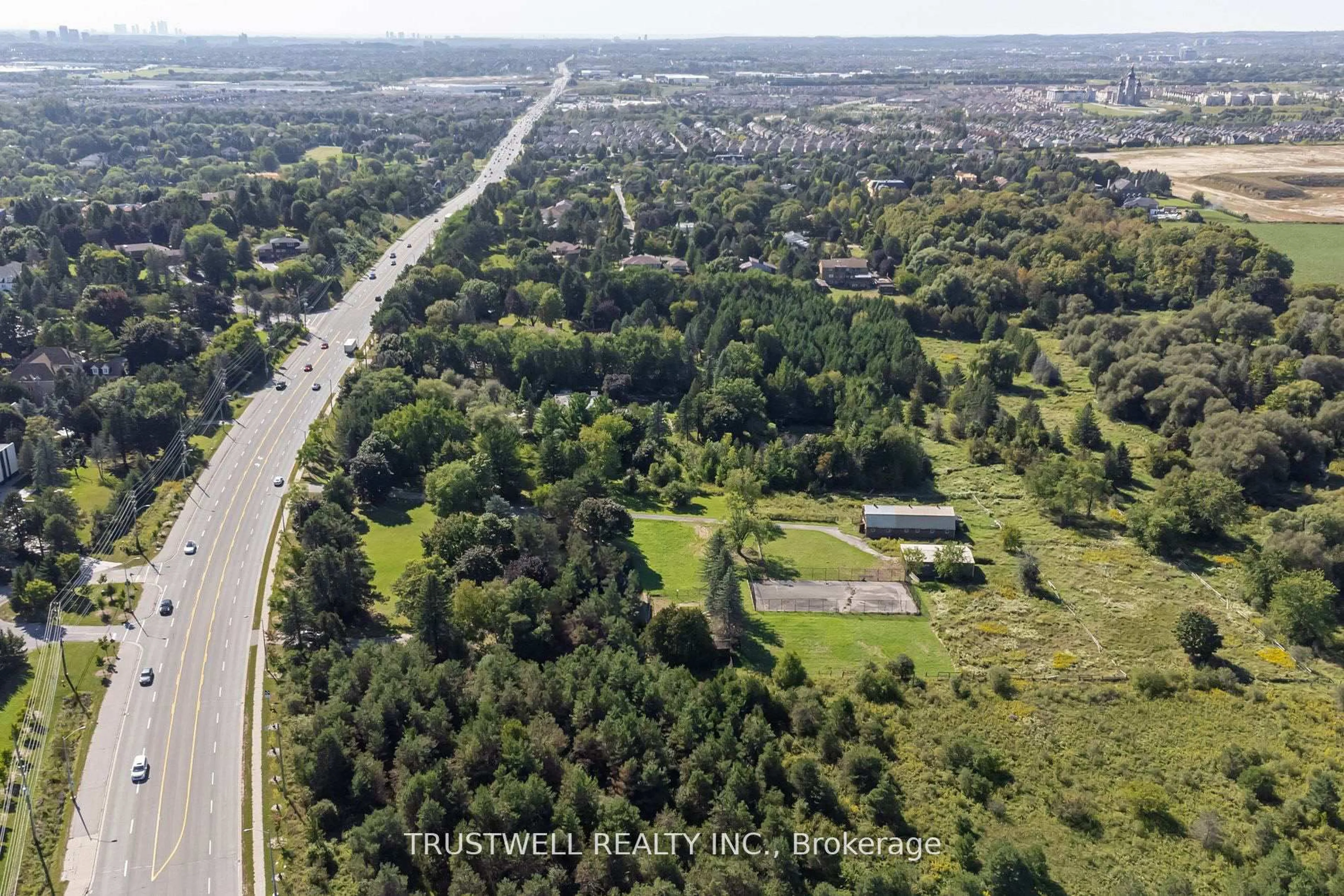 A pic from outside/outdoor area/front of a property/back of a property/a pic from drone, forest/trees view for 3590 Major Mackenzie Dr, Markham Ontario L6C 1P6