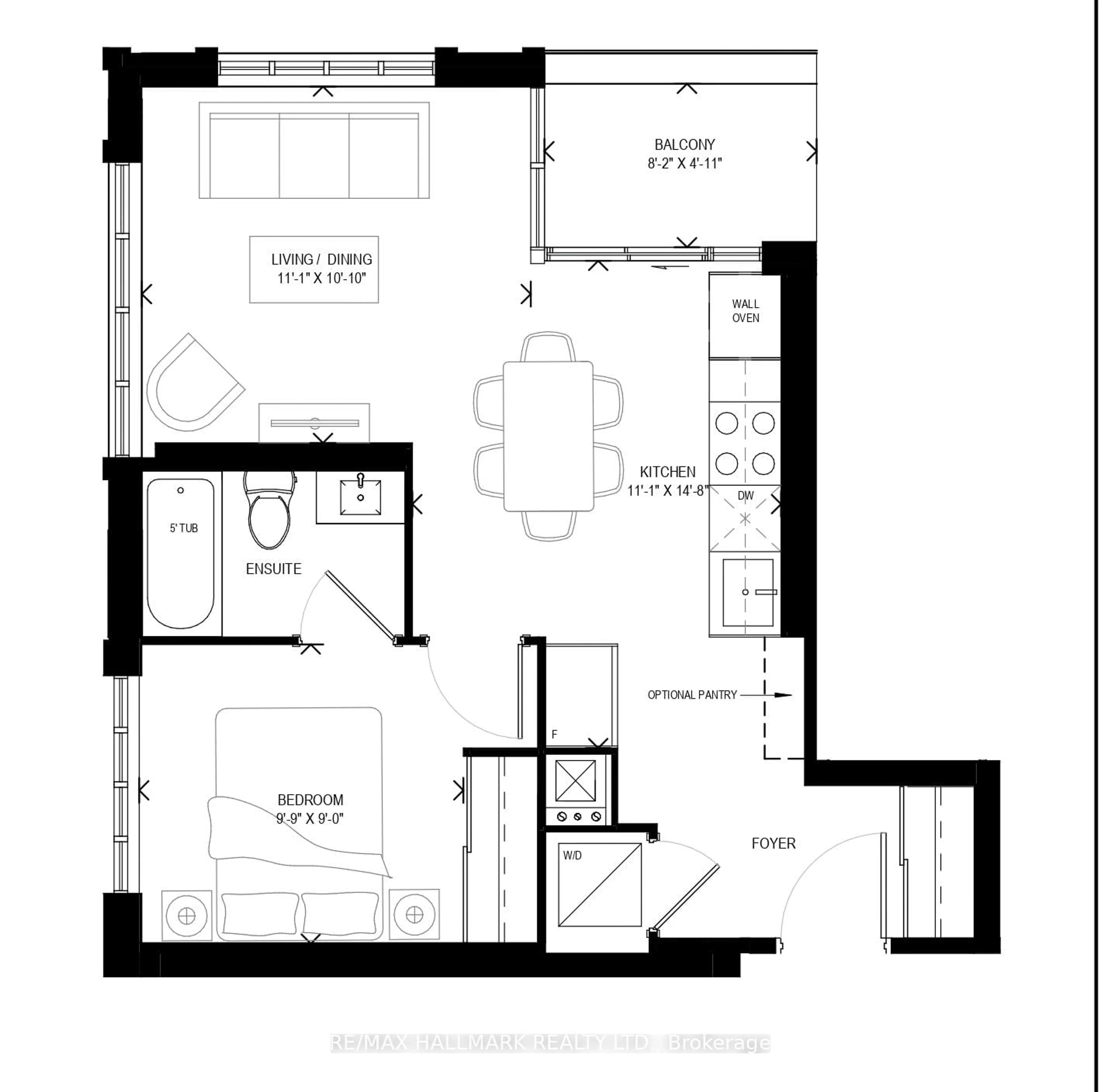 Floor plan for 12765 Keele St #309, King Ontario L7B 1H5