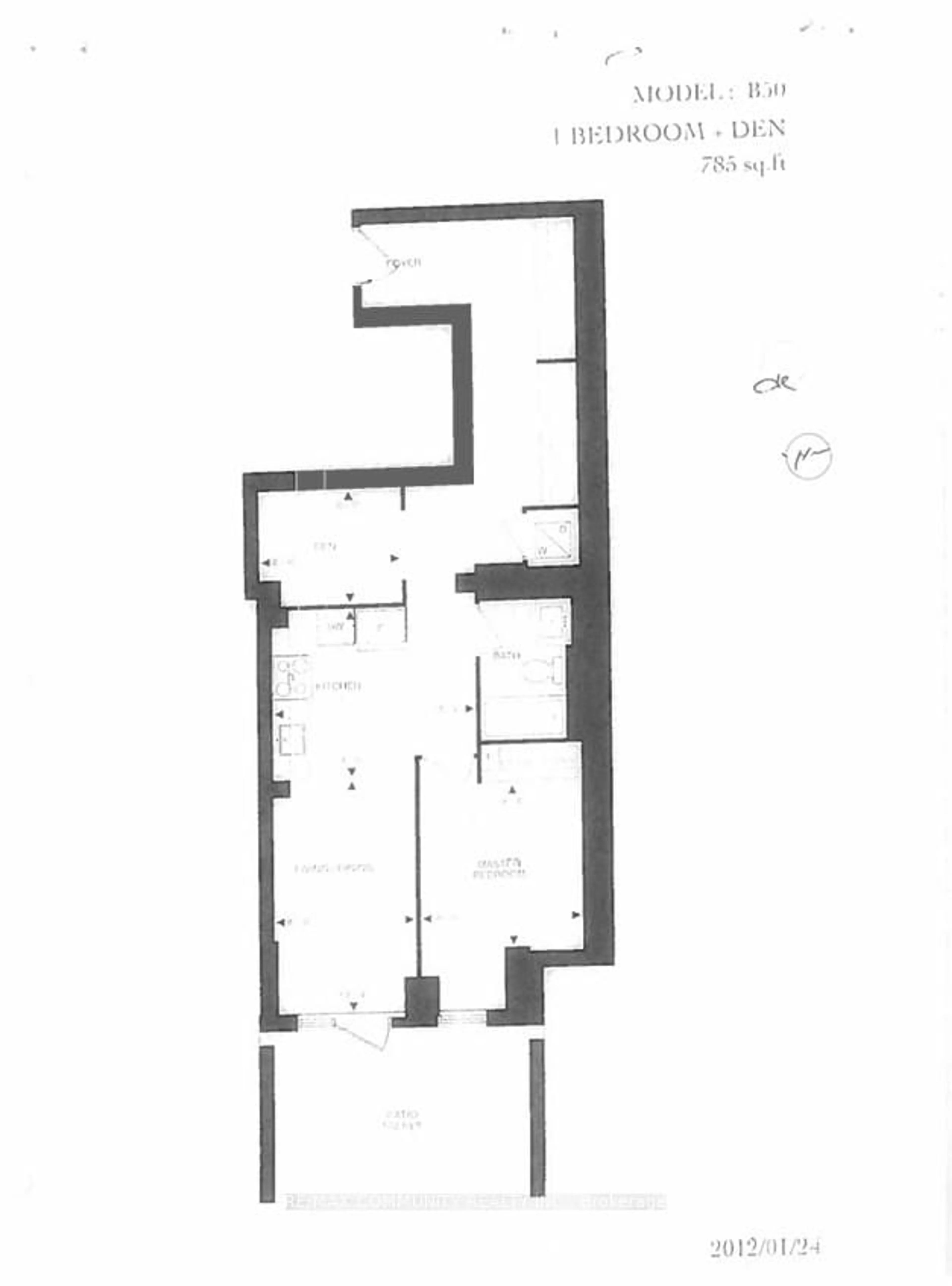 Floor plan for 9205 Yonge St #NE102, Richmond Hill Ontario L4C 1V5