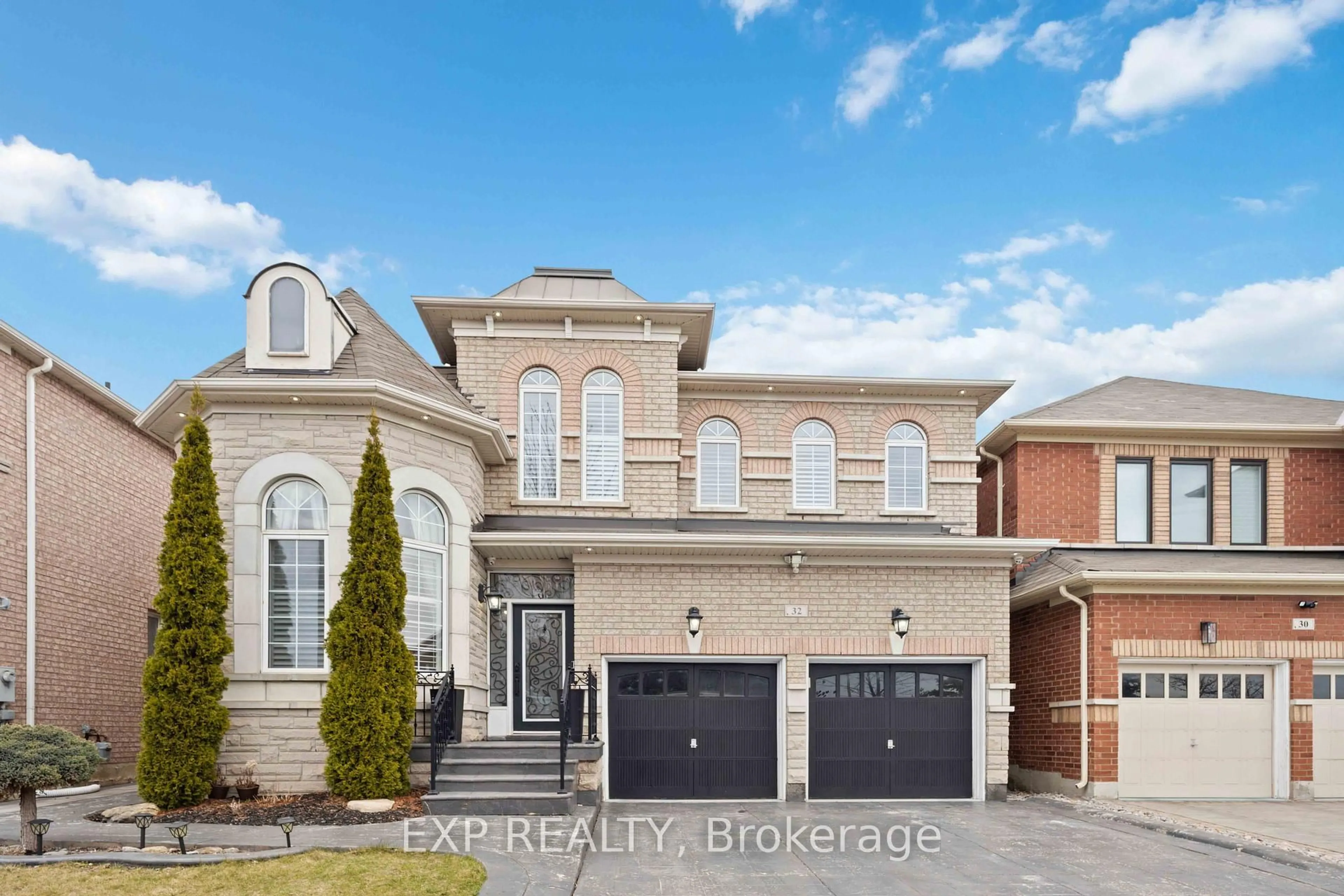 Home with brick exterior material, street for 32 Albert Roffey Cres, Markham Ontario L6B 0H1