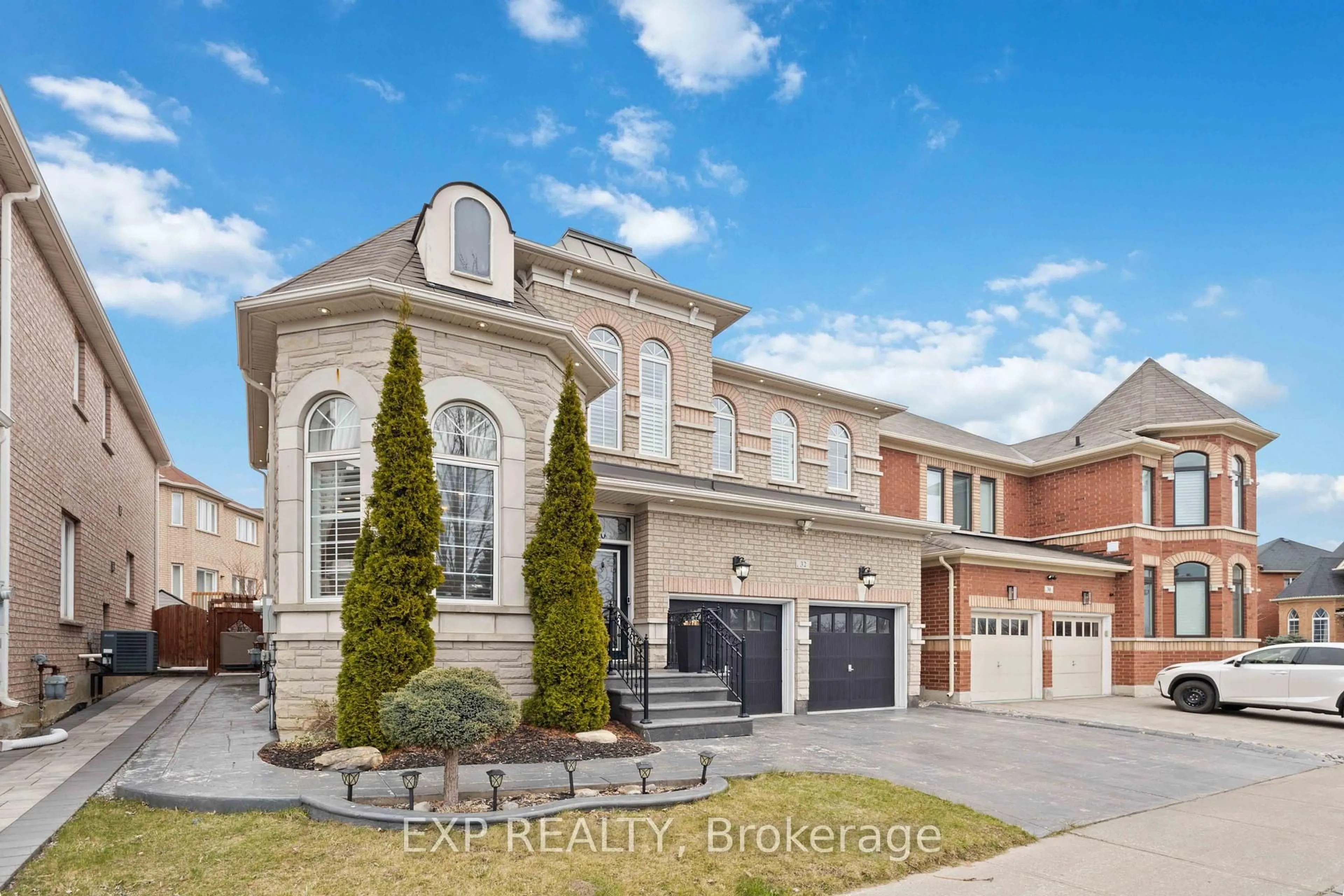 Home with brick exterior material, street for 32 Albert Roffey Cres, Markham Ontario L6B 0H1