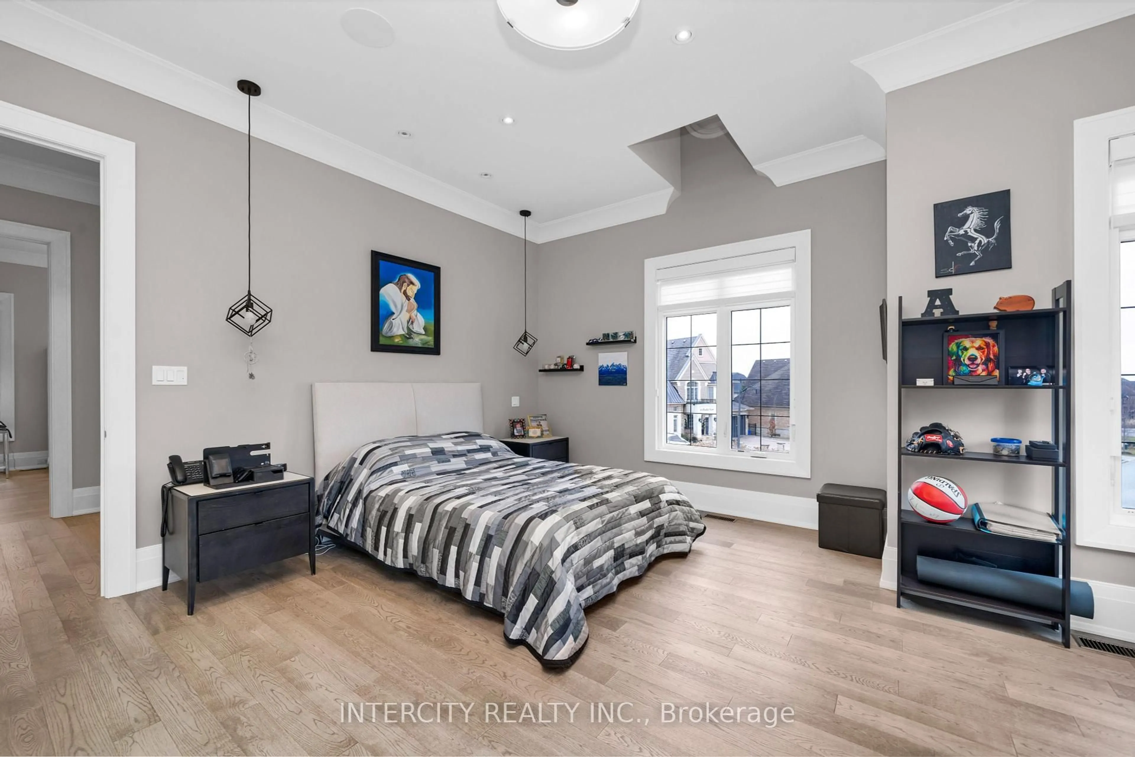 Bedroom with bed, unknown for 34 Rosebud Crt, Vaughan Ontario L0J 1C0