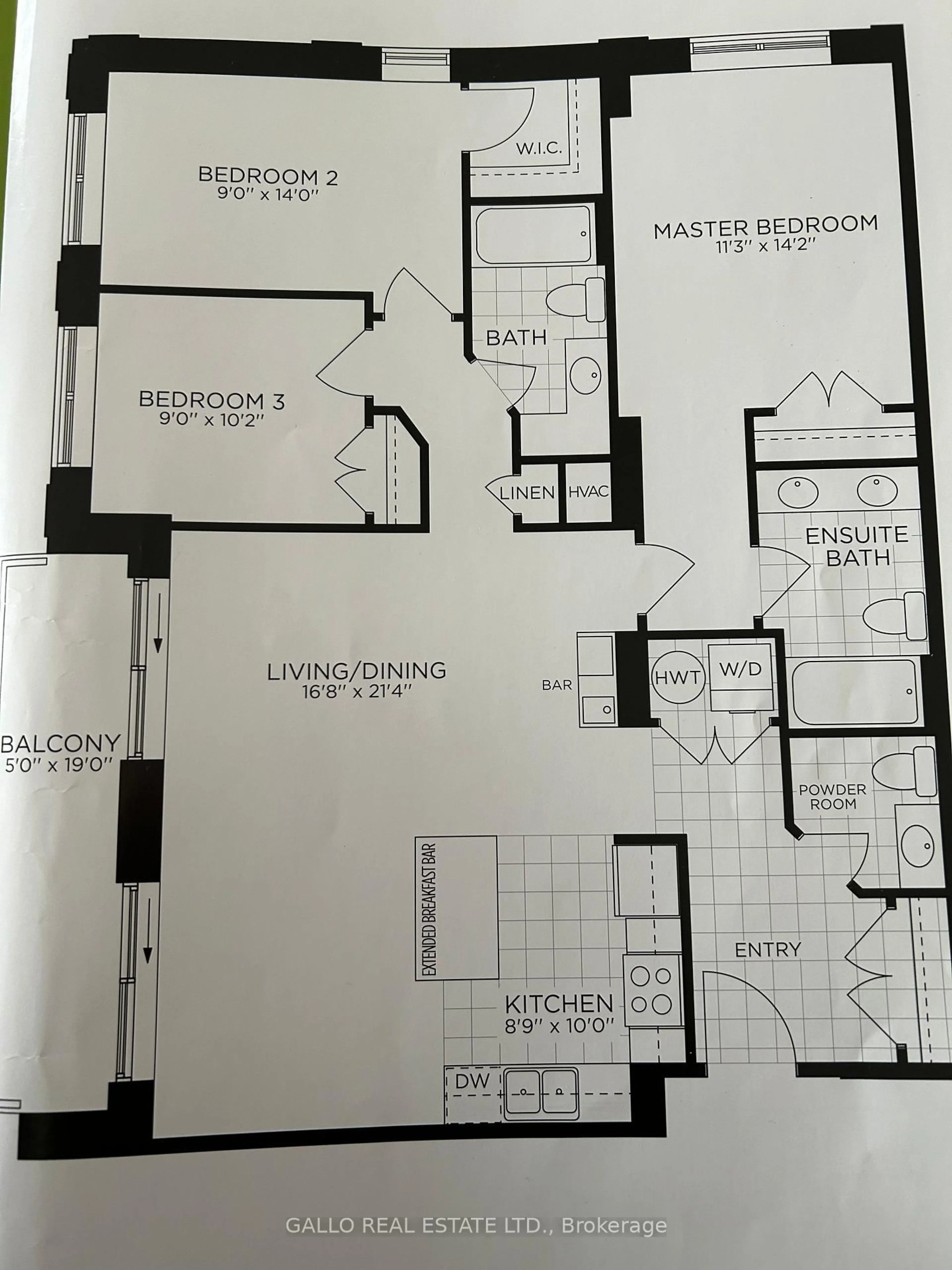 Floor plan for 5917 Main St #301, Whitchurch-Stouffville Ontario L4A 5G4