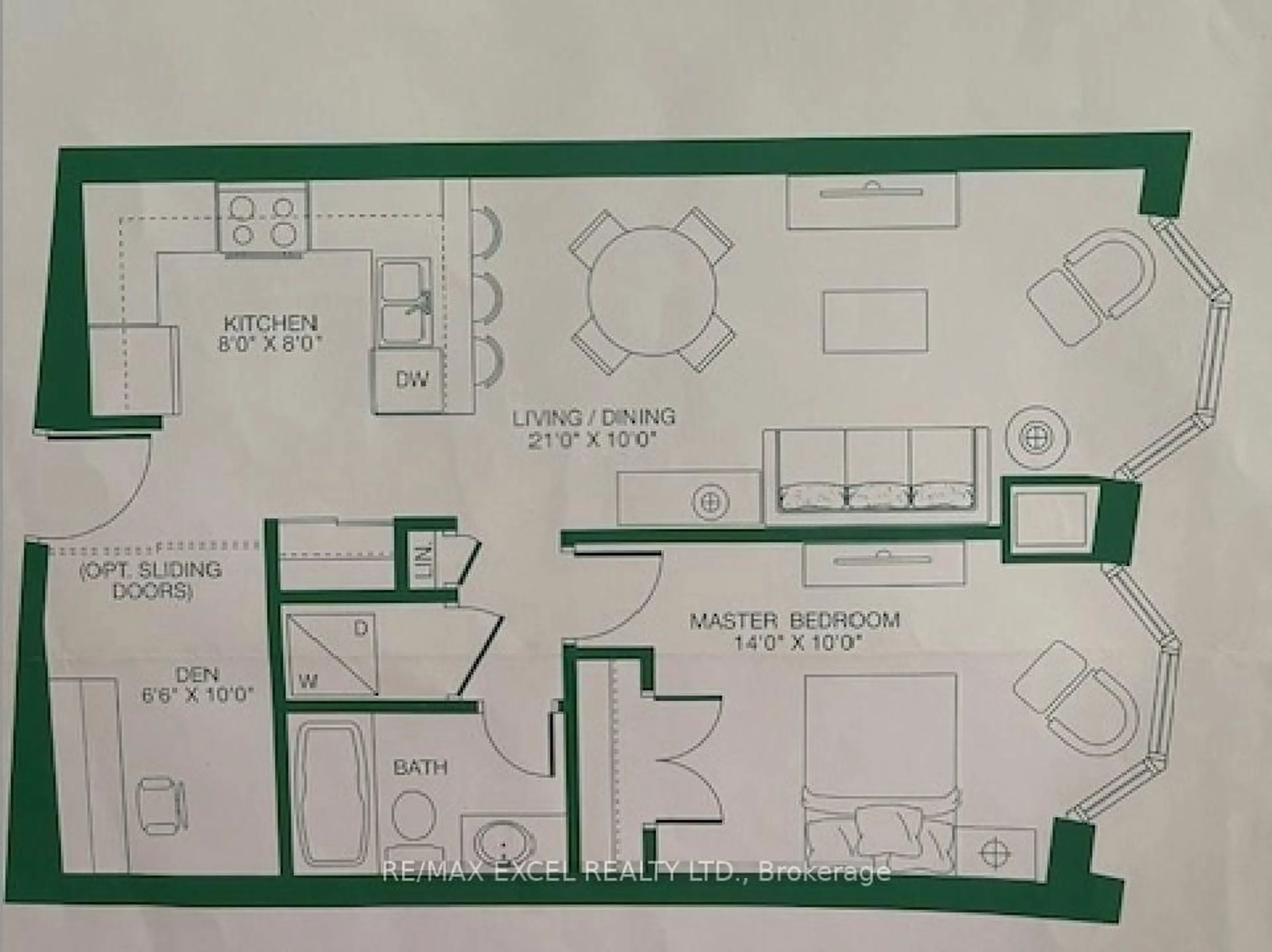 Floor plan for 68 Main St #327, Markham Ontario L3P 0N5