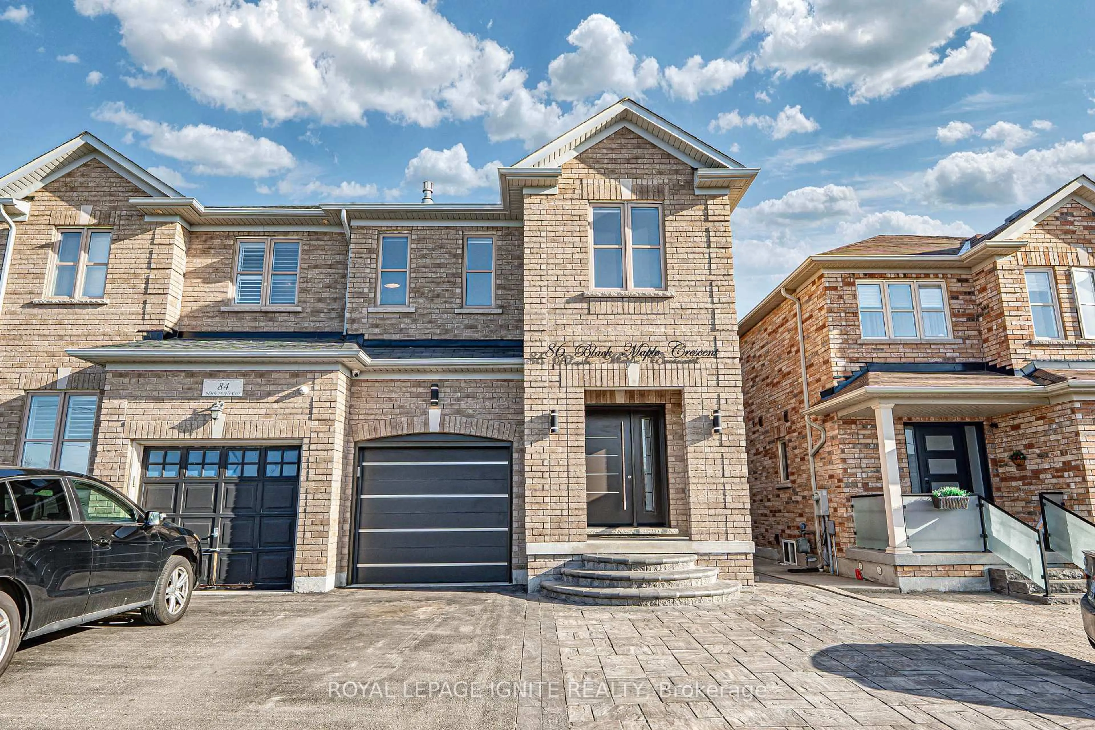 Home with brick exterior material, street for 86 Black Maple Cres, Vaughan Ontario L6A 0P6