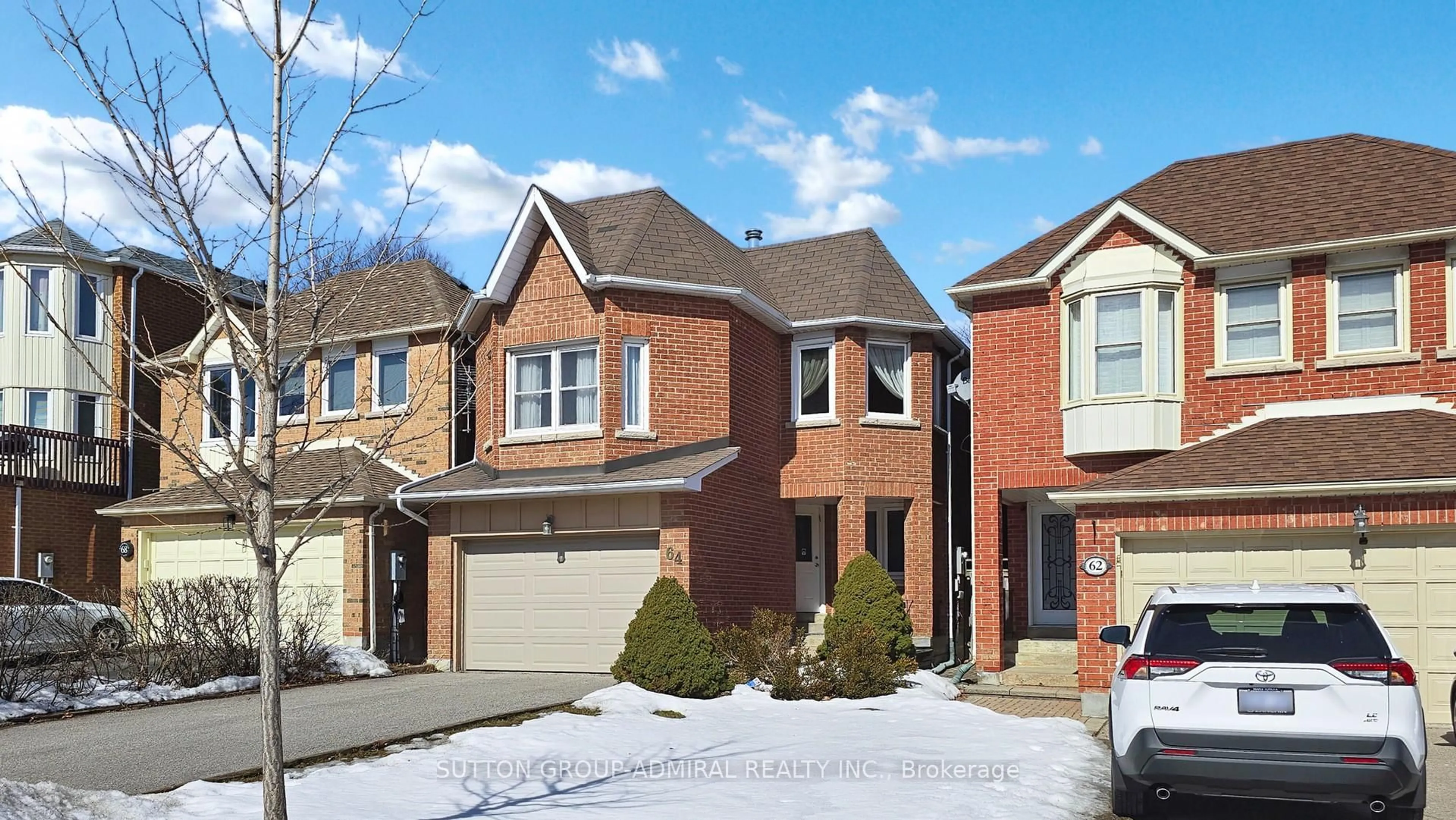 Home with brick exterior material, street for 64 Roxborough Lane, Vaughan Ontario L4J 4S9