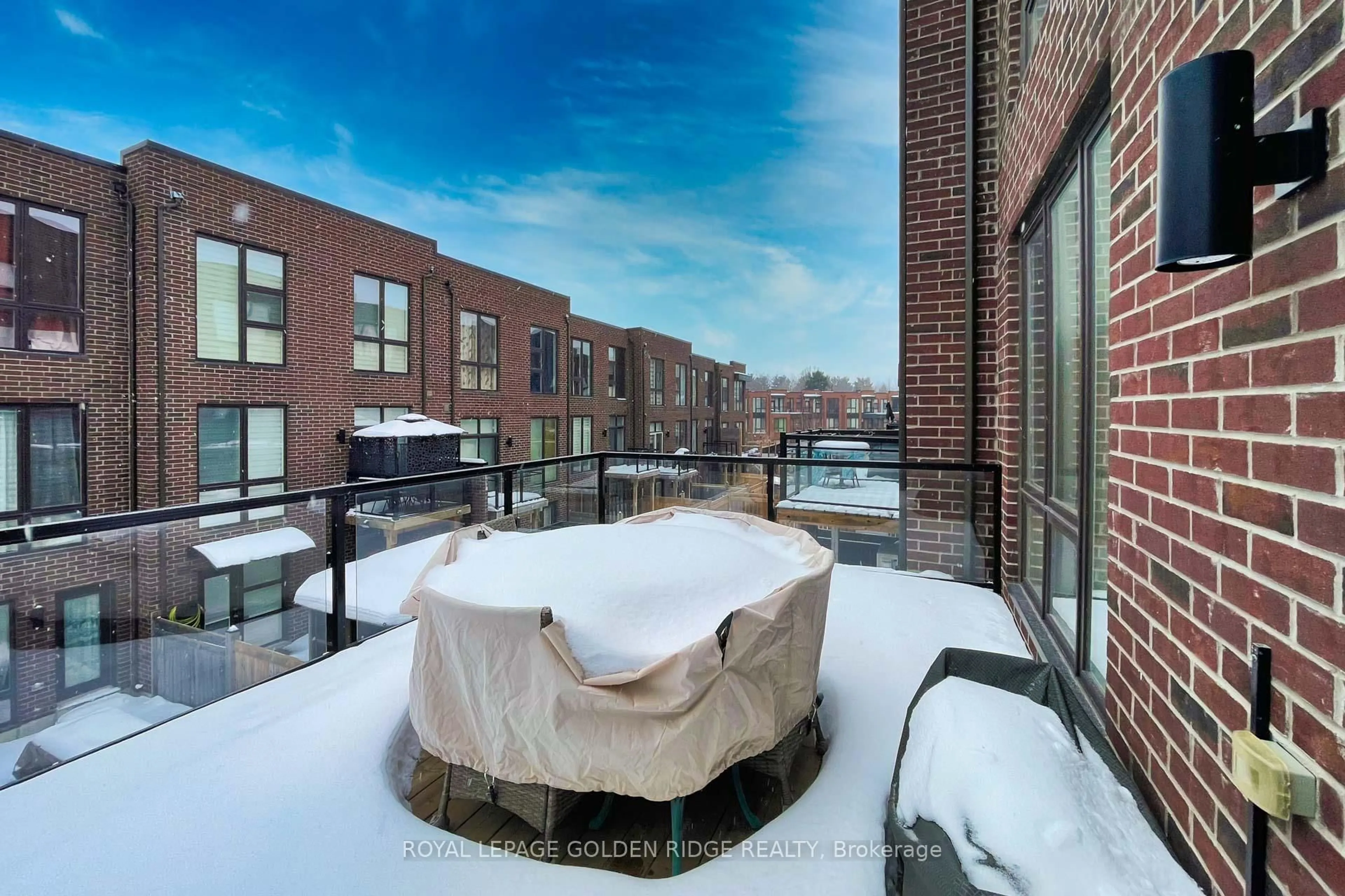 Patio, city buildings view from balcony for 4 Allerton Rd, Vaughan Ontario L4J 0K1