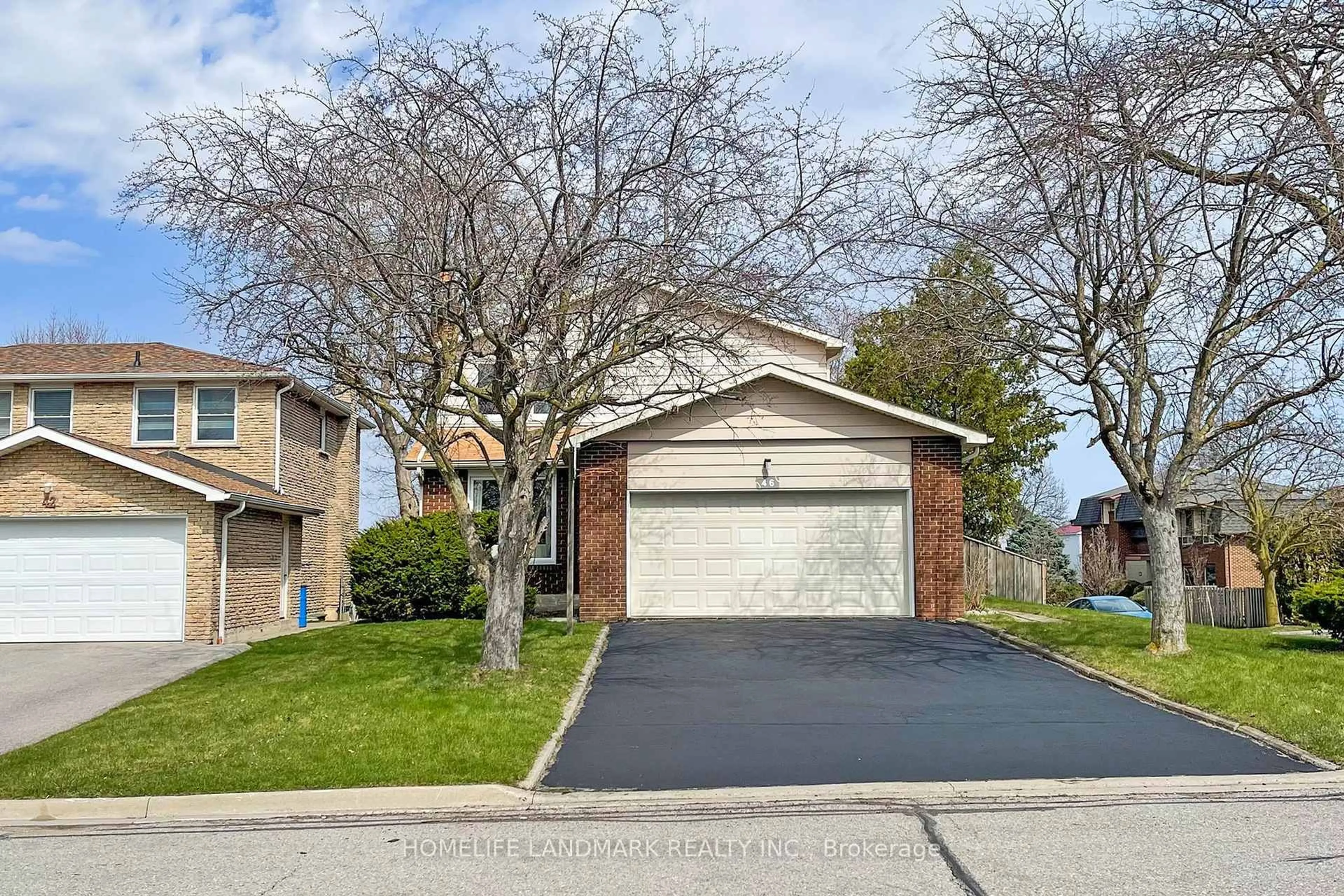 Home with brick exterior material, street for 46 Flowervale Rd, Markham Ontario L3T 4J4