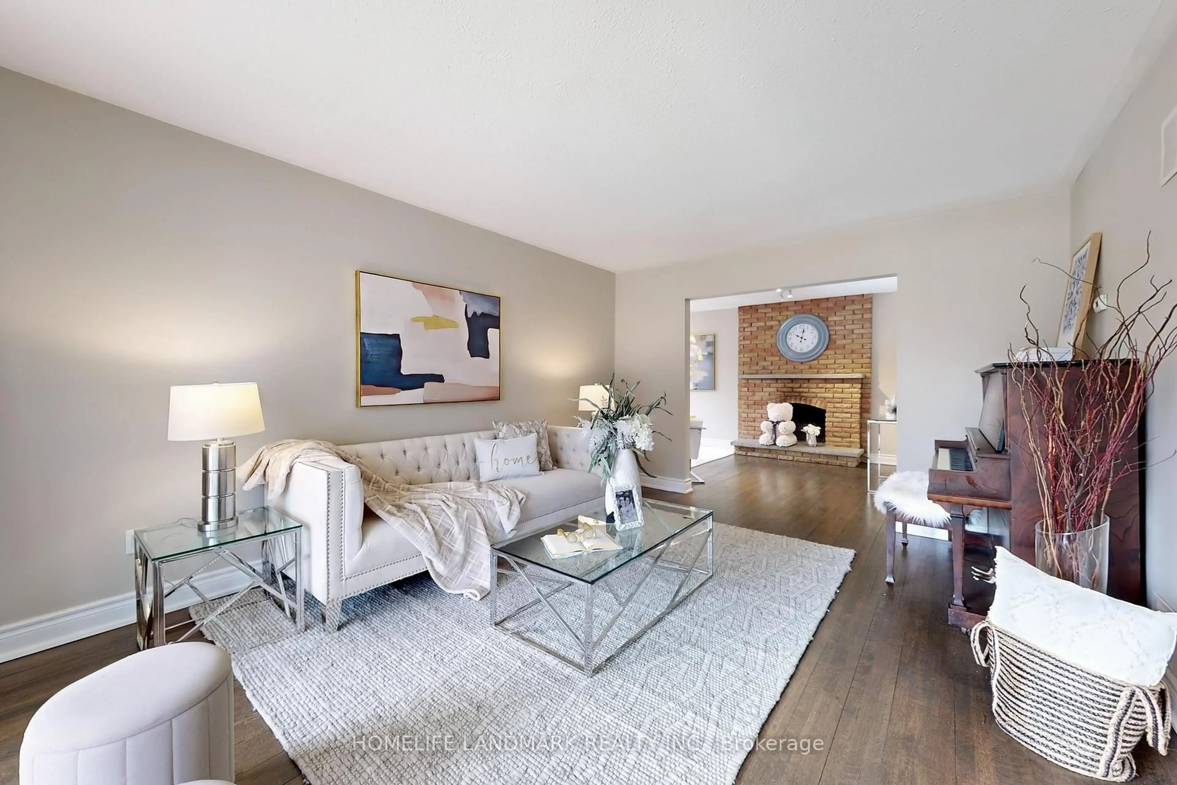 Living room with furniture, unknown for 46 Flowervale Rd, Markham Ontario L3T 4J4