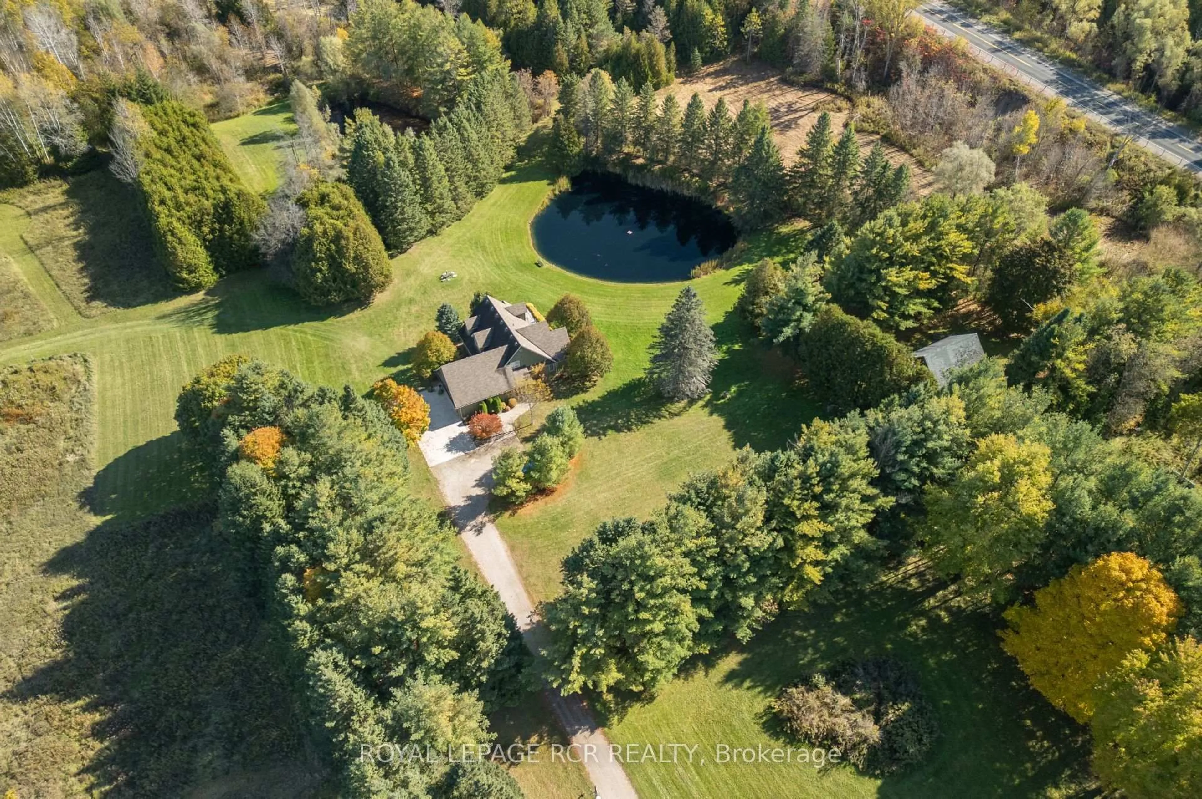 A pic from outside/outdoor area/front of a property/back of a property/a pic from drone, forest/trees view for 2863 Concession Rd 3 N/A, Adjala-Tosorontio Ontario L0N 1P0
