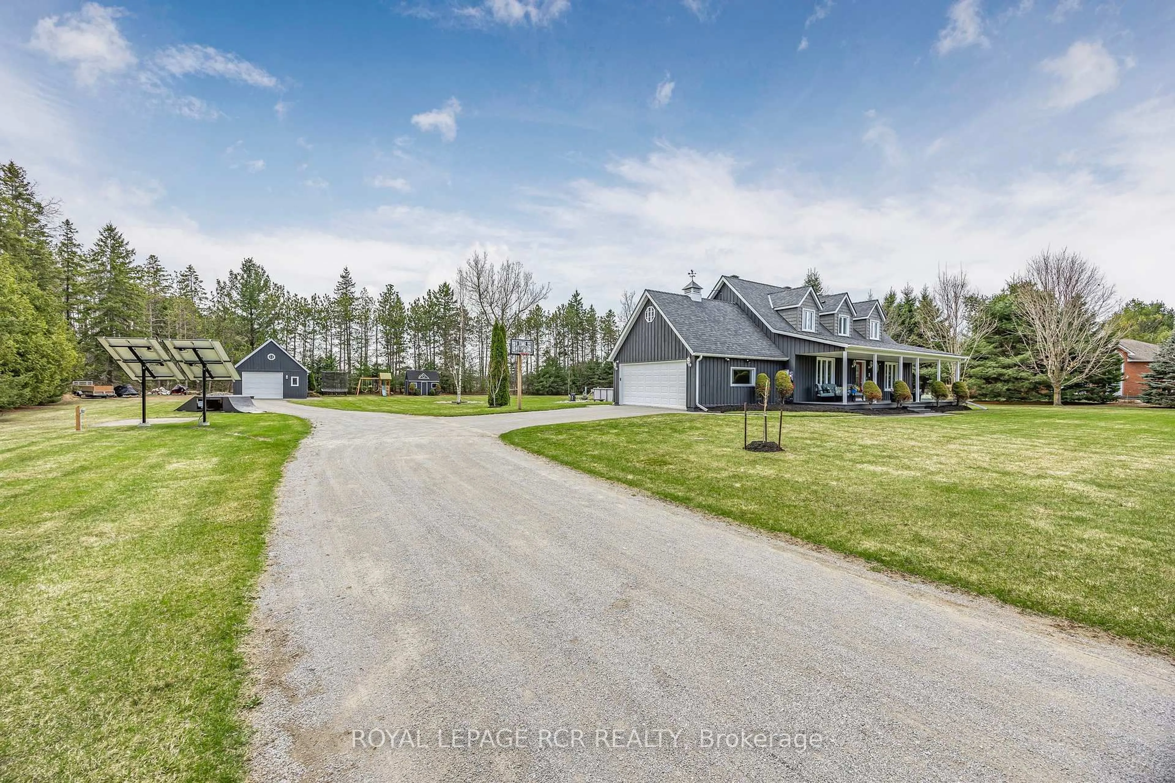 A pic from outside/outdoor area/front of a property/back of a property/a pic from drone, street for 2 Tioga Blvd, Adjala-Tosorontio Ontario L0M 1J0