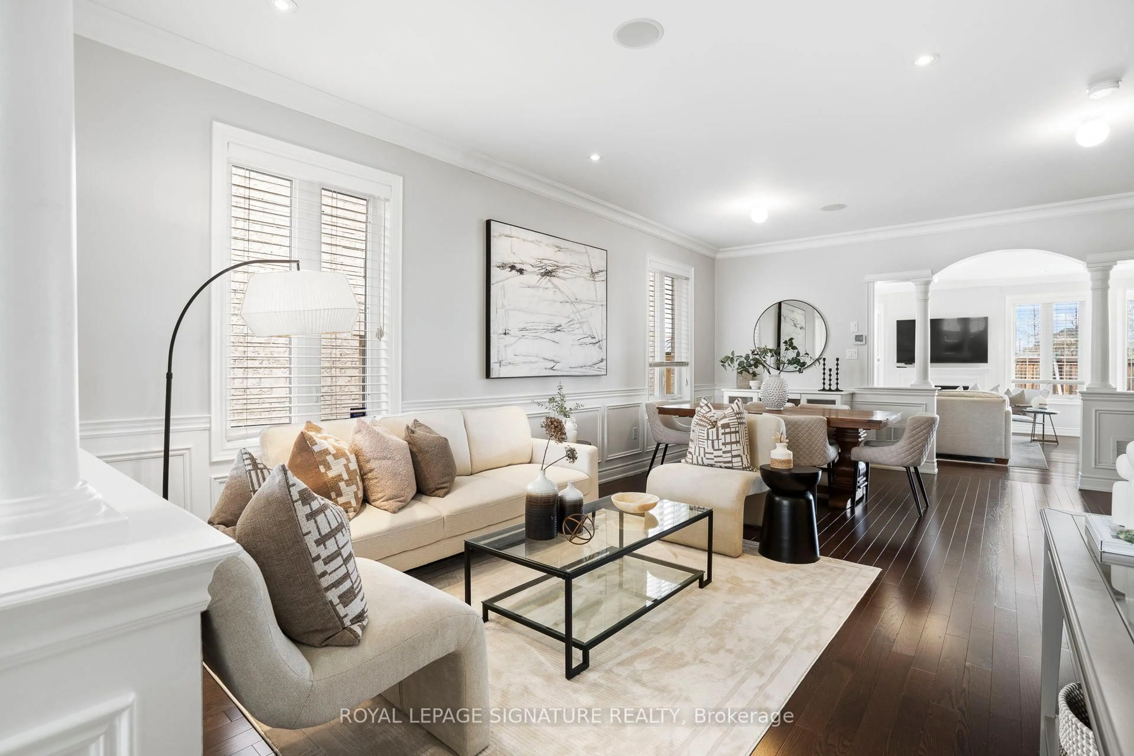 Living room with furniture, wood/laminate floor for 103 Ironside Dr, Vaughan Ontario L4H 4C4