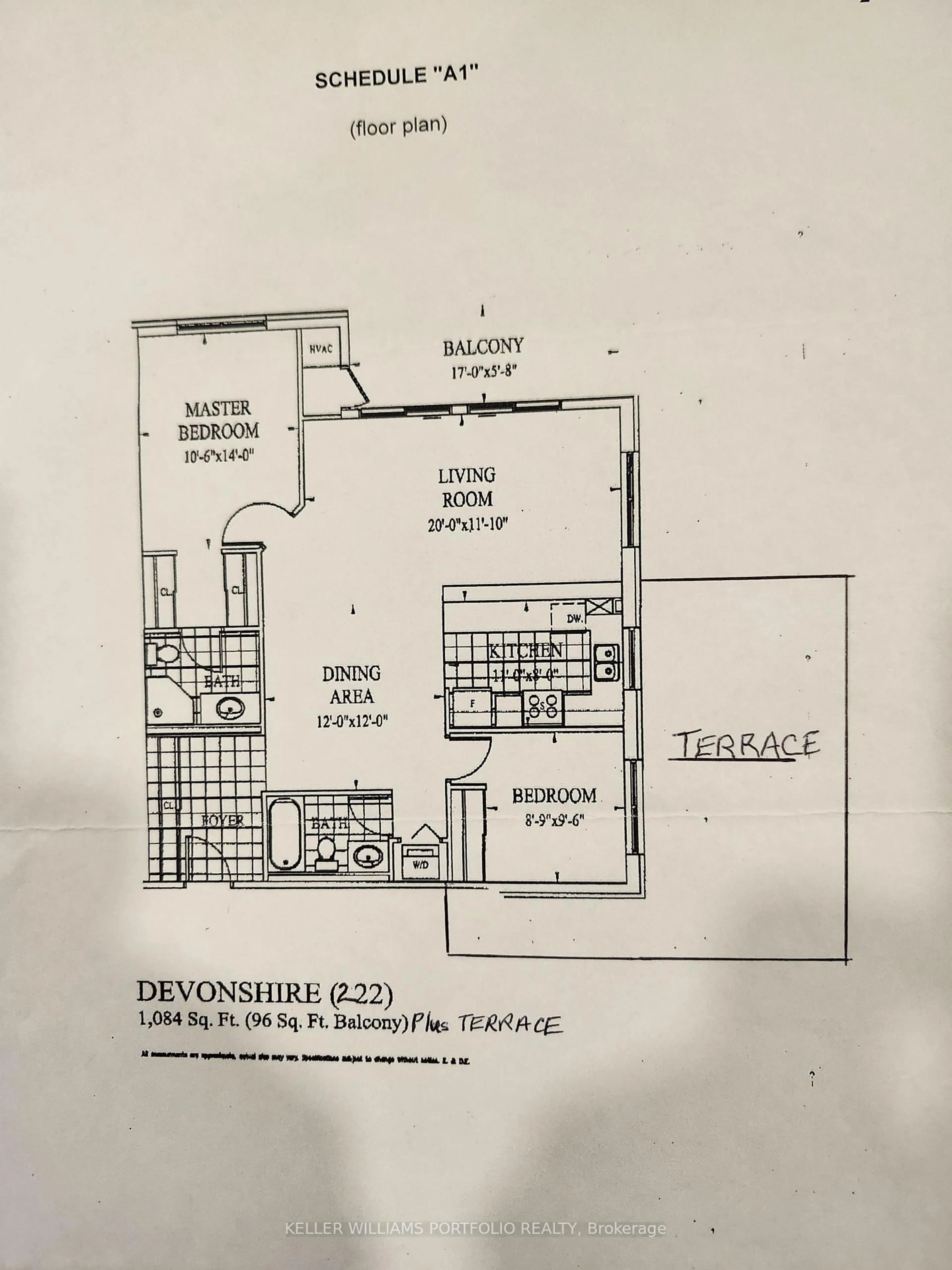 Floor plan for 33 Wallace St #222, Vaughan Ontario L4L 9L4