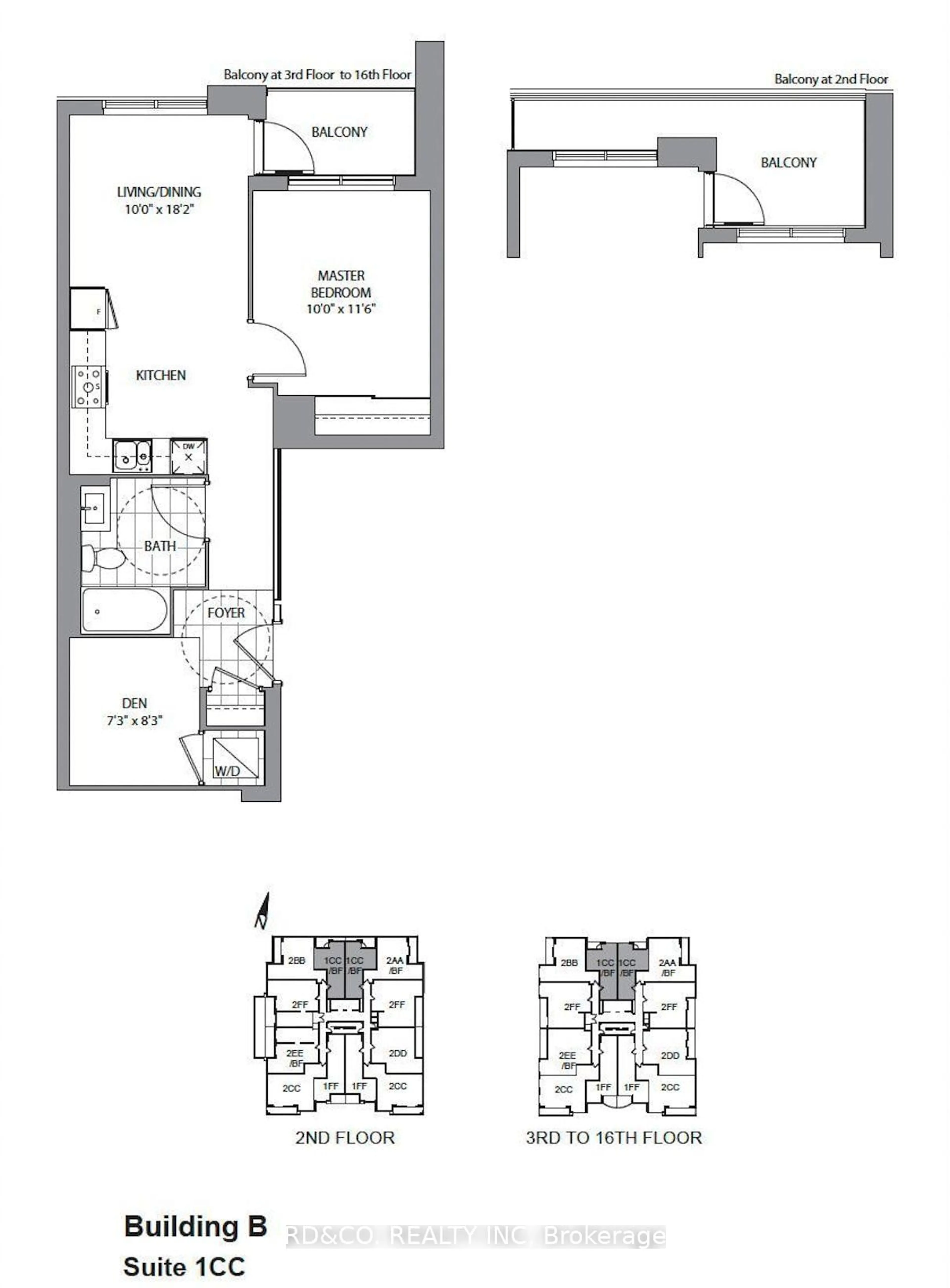Floor plan for 398 Highway 7 Rd #601, Richmond Hill Ontario L4H 0G6